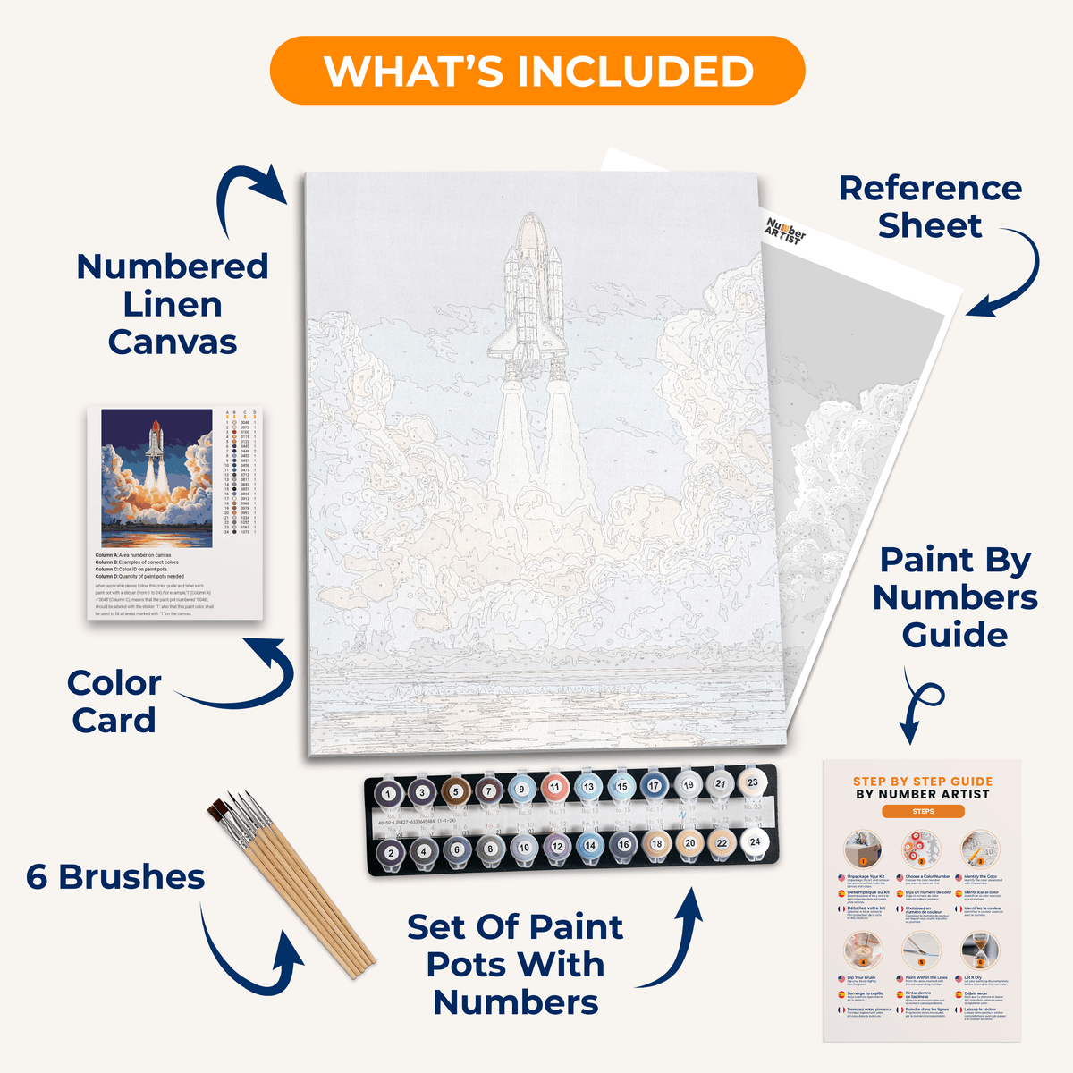 Space Shuttle - Number Artist Paint by Numbers Kits
