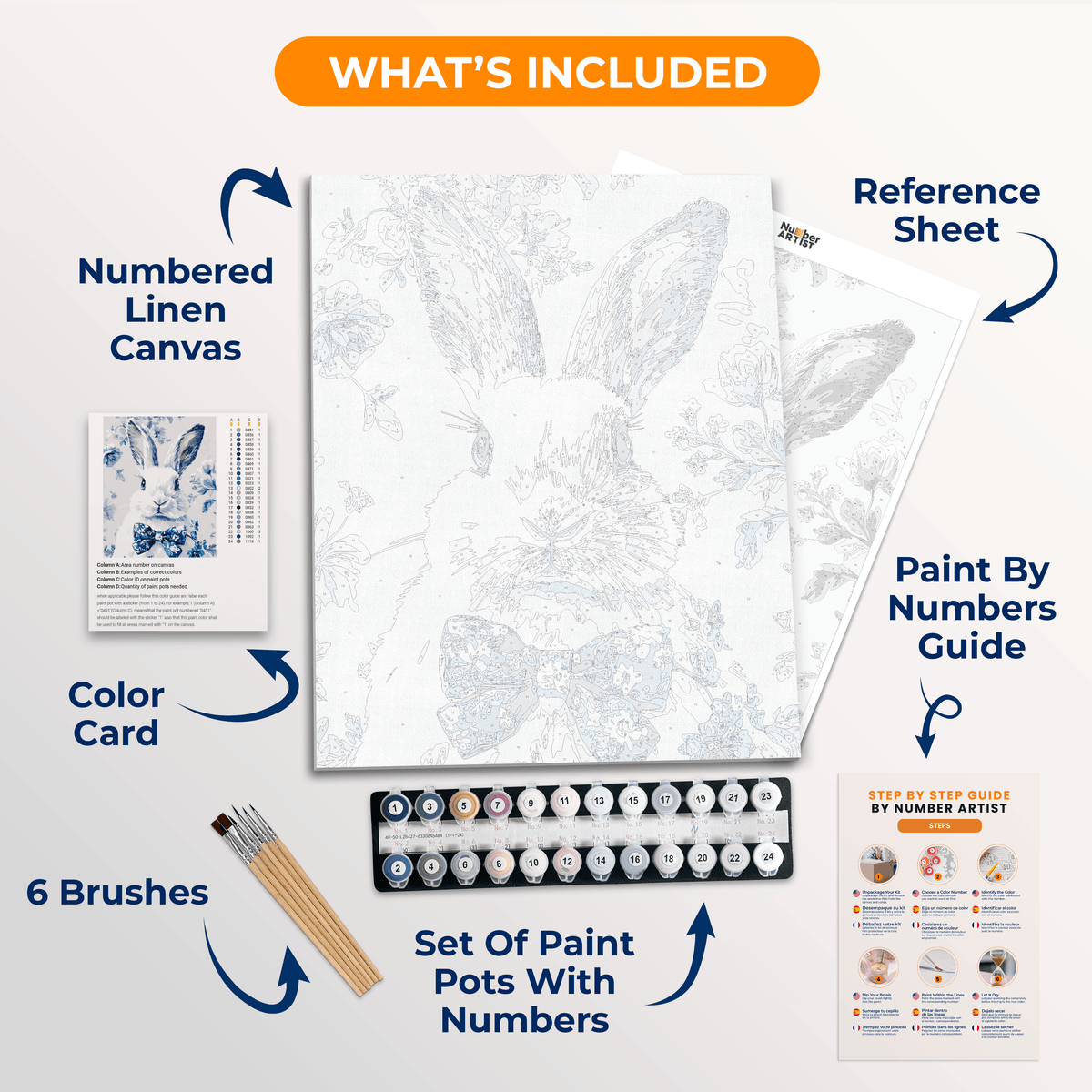 Elegant Rabbit - Number Artist Paint by Numbers Kits