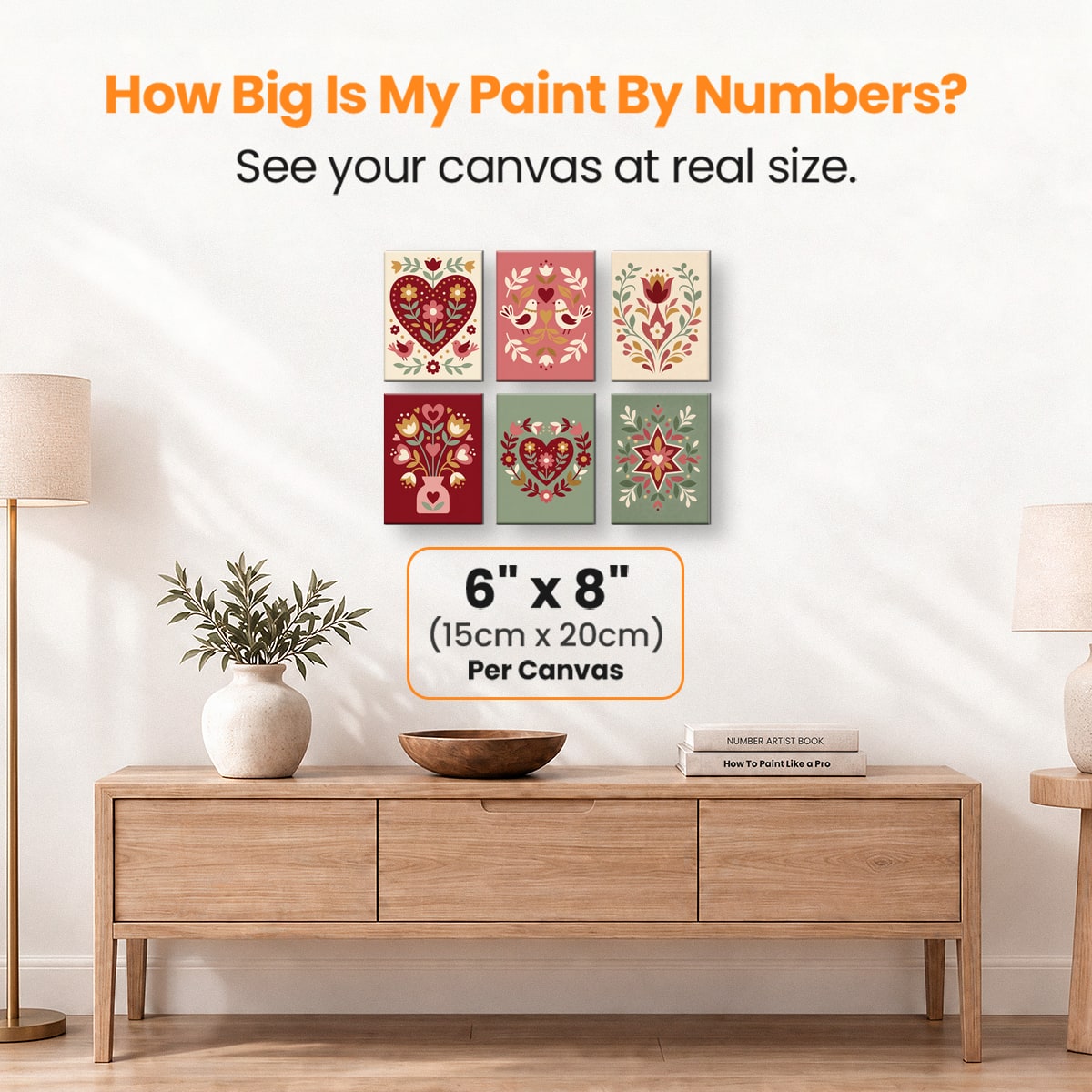 Folk Art Love - Number Artist Paint by Numbers Kits