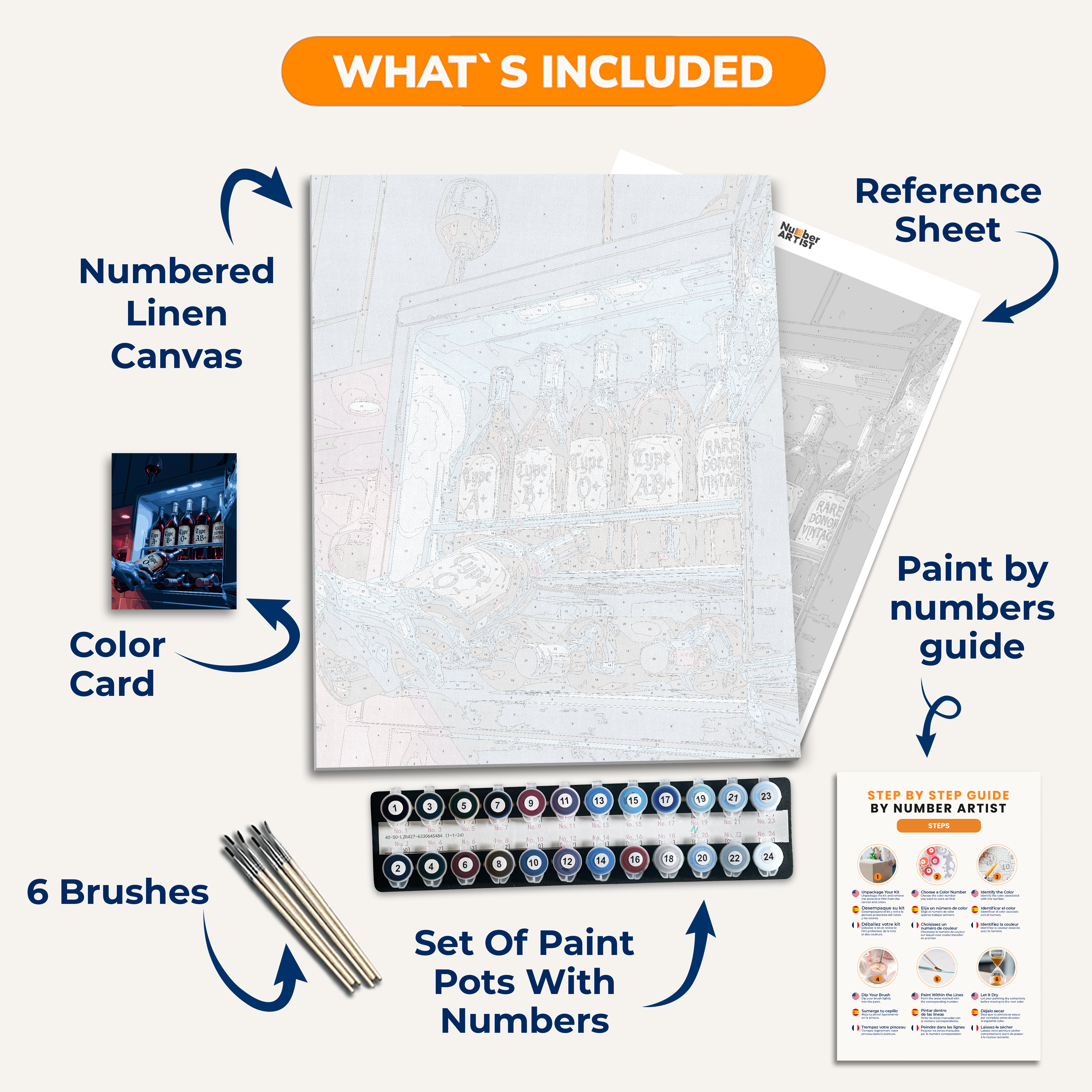 Vampire Beverage - Number Artist Paint by Numbers Kits