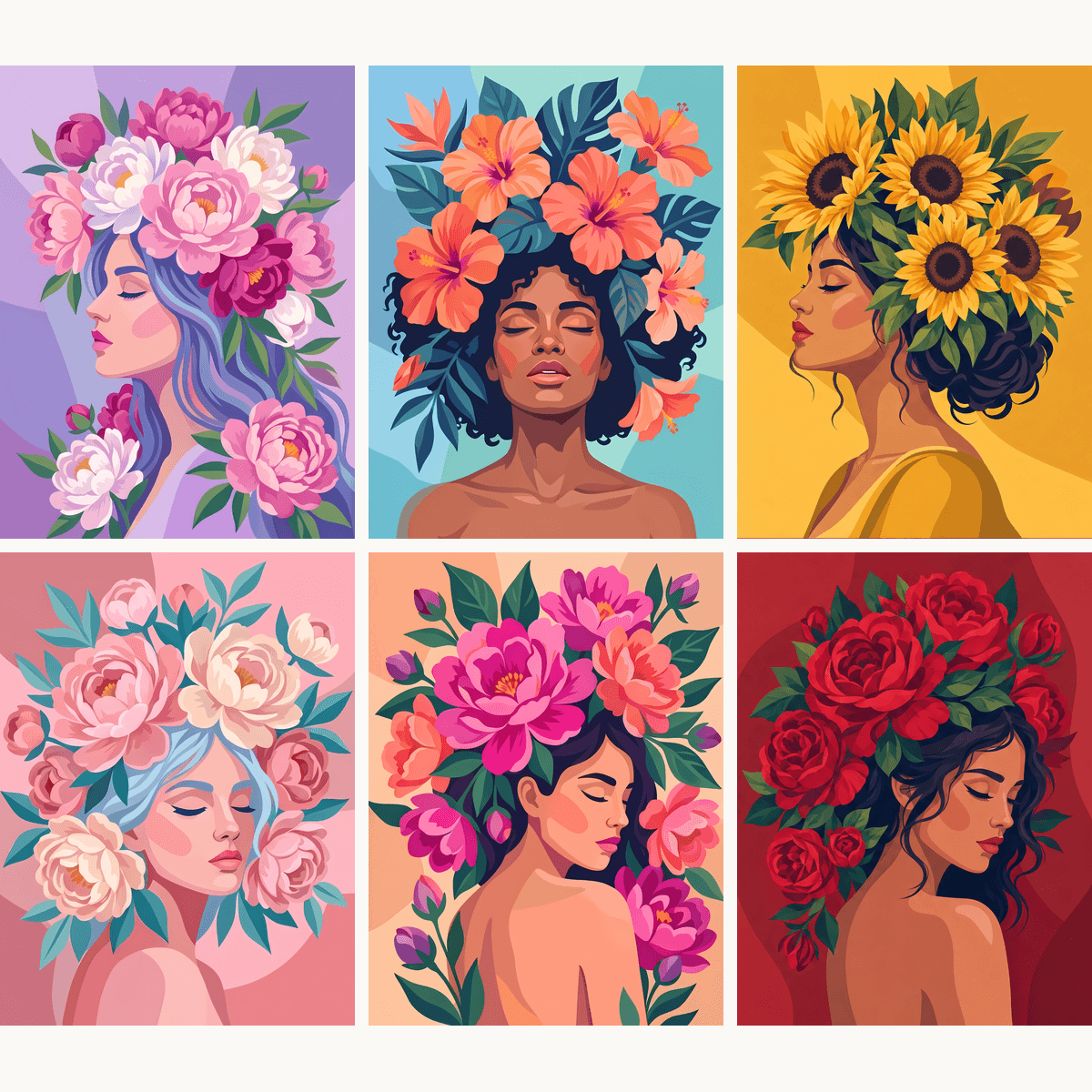 Floral Femininity - Number Artist Paint by Numbers Kits