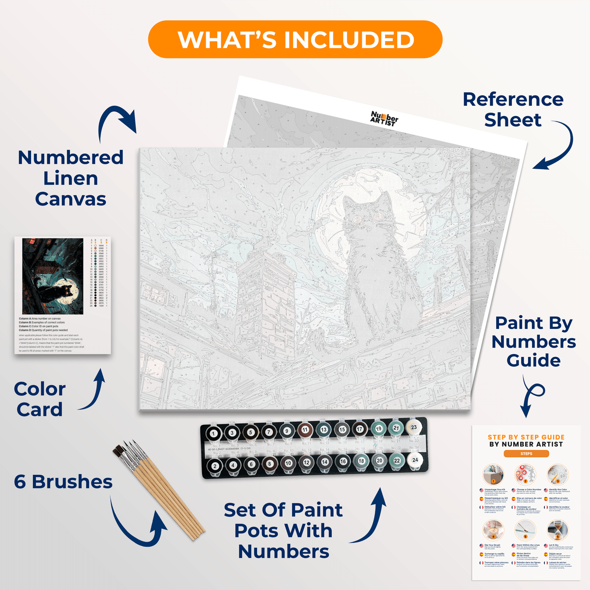 Spooky Paws - Number Artist Paint by Numbers Kits