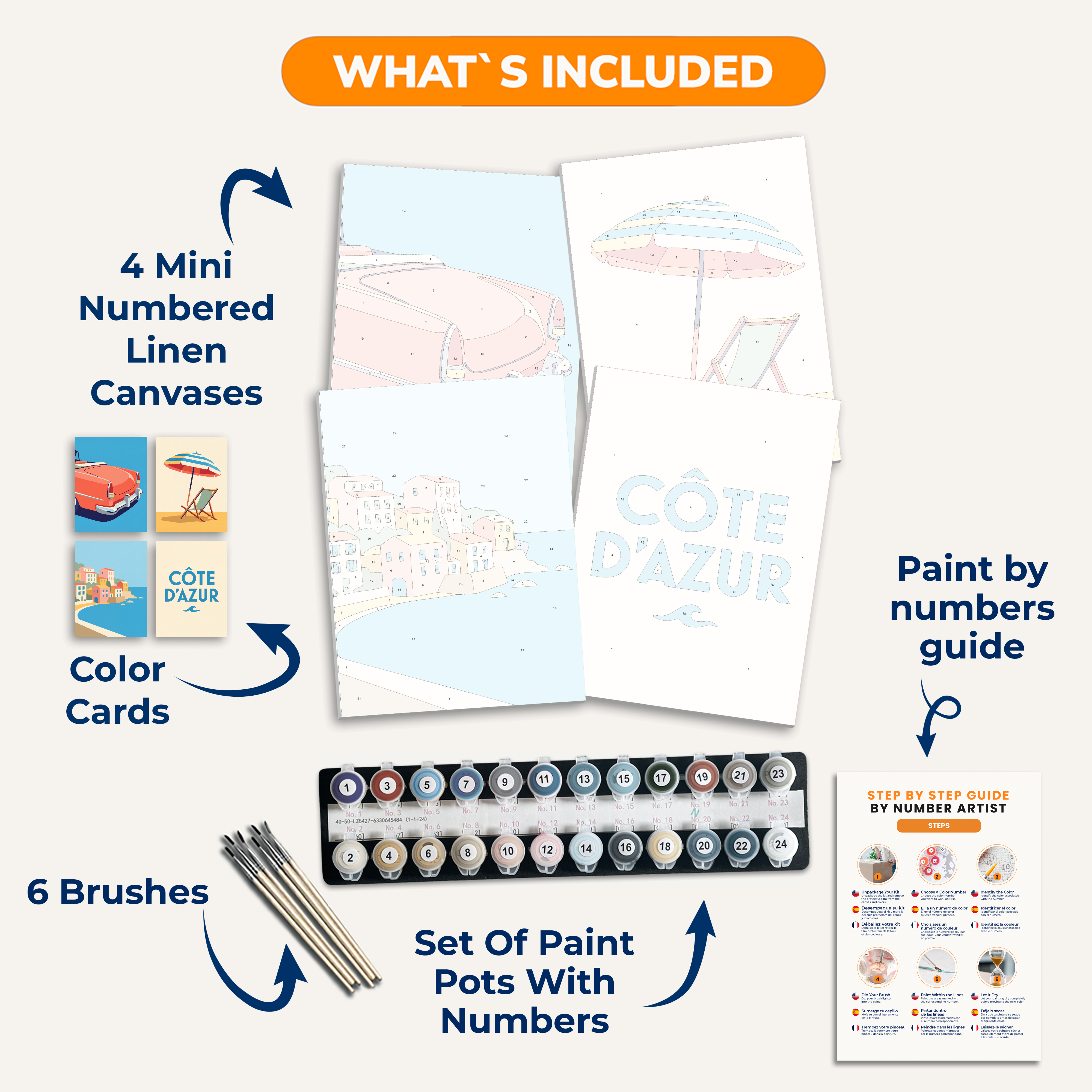 French Riviera Drive - Number Artist Paint by Numbers Kits