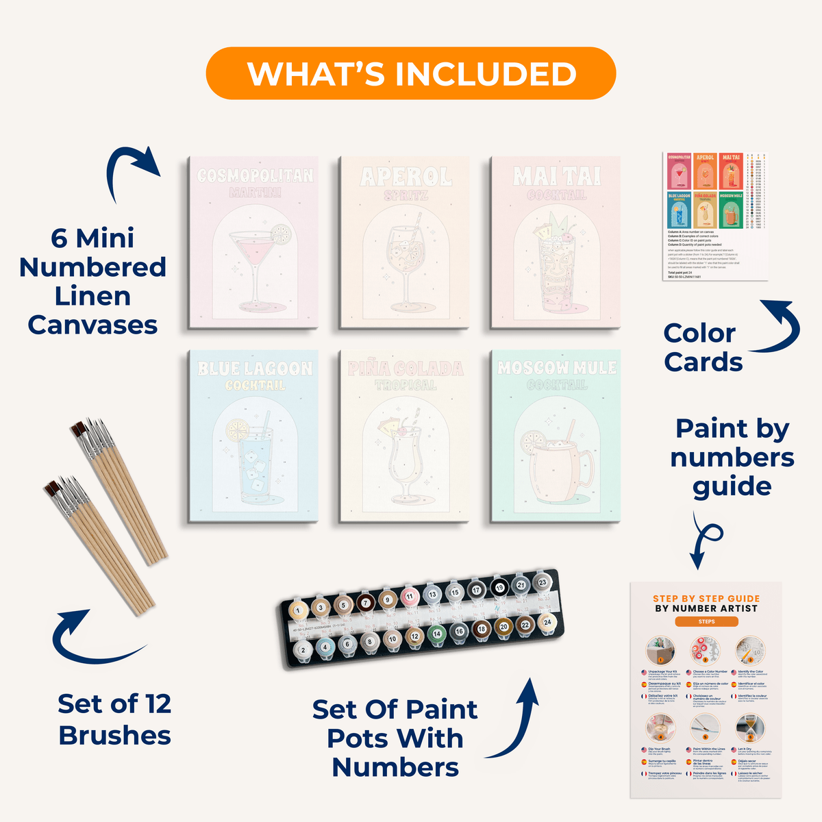 Cocktail Club Vol. 2 - Number Artist Paint by Numbers Kits