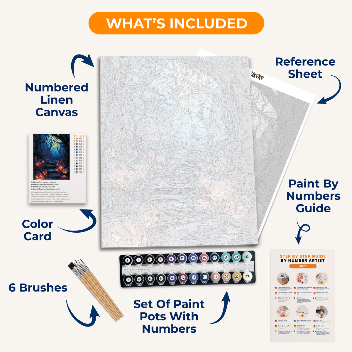 Pumpkin Path - Number Artist Paint by Numbers Kits