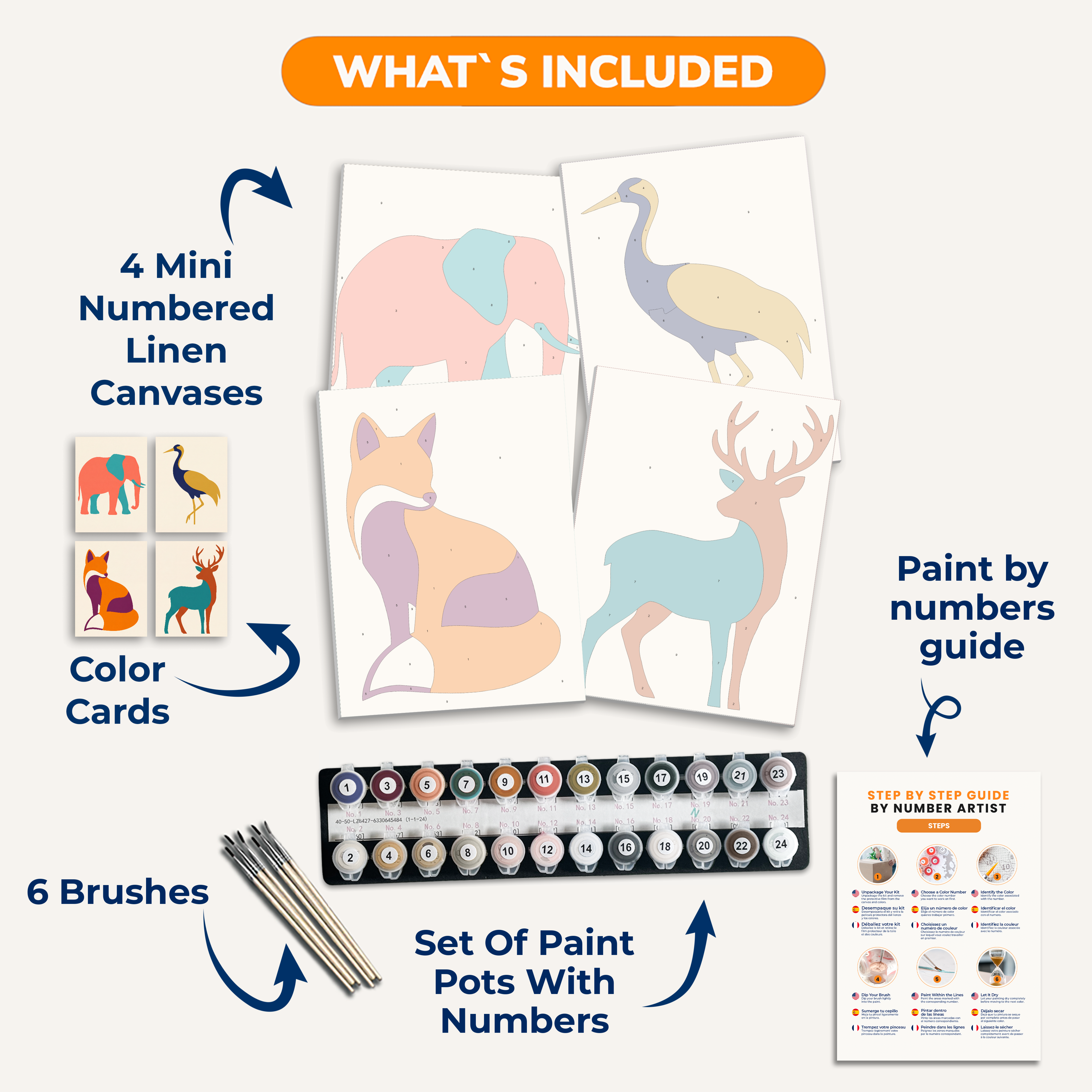 Minimal Wildlife - Number Artist Paint by Numbers Kits
