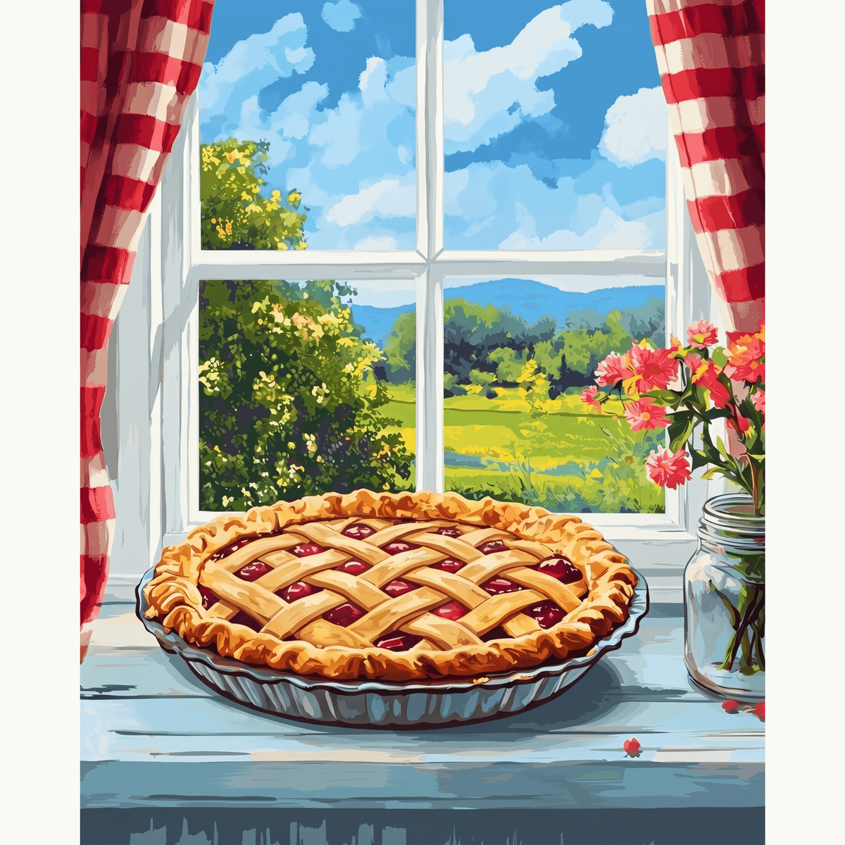 Windowsill Pie - Number Artist Paint by Numbers Kits