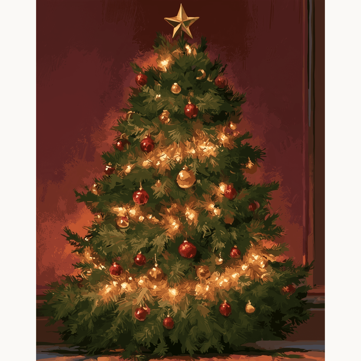 Glowing Festive Tree - Number Artist Paint by Numbers Kits