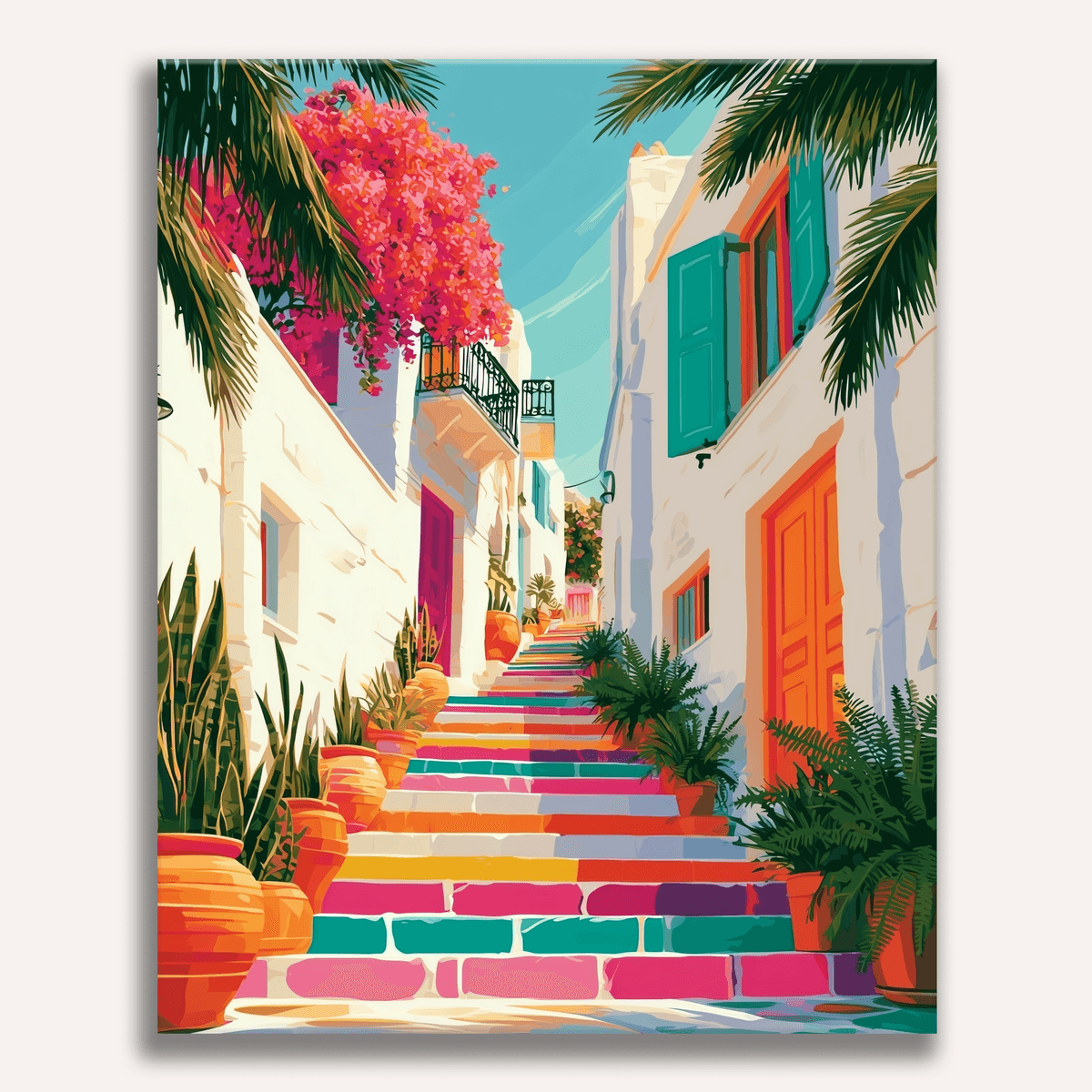Rainbow Stairs - Number Artist Paint by Numbers Kits