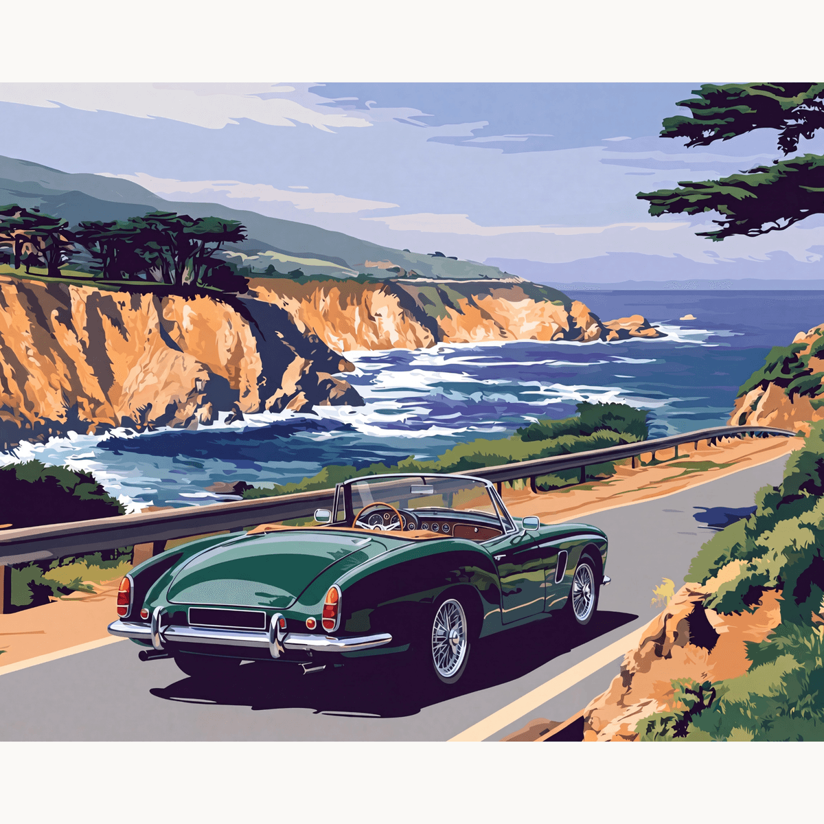 Sleek Roadster - Number Artist Paint by Numbers Kits