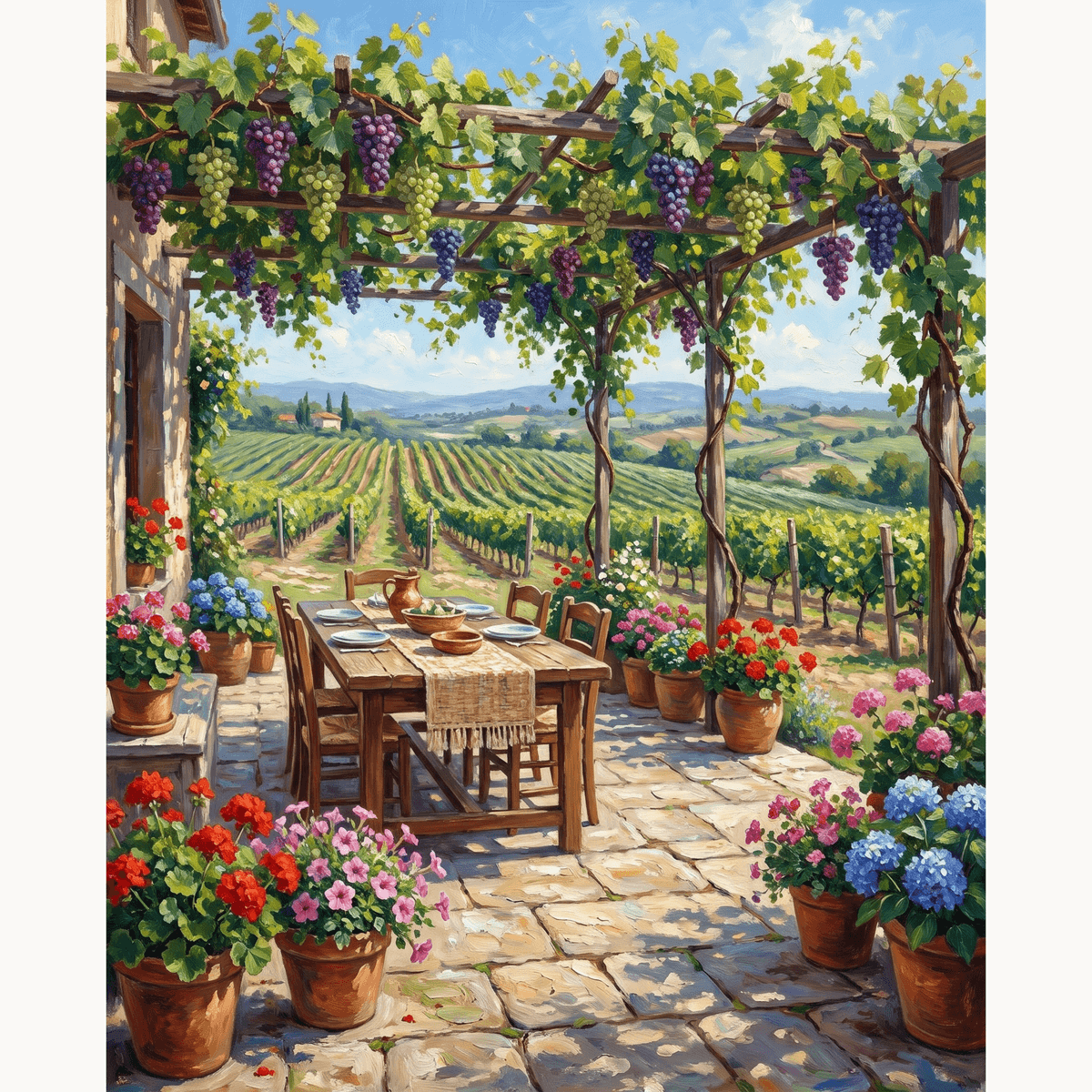 Pergola Afternoon - Number Artist Paint by Numbers Kits