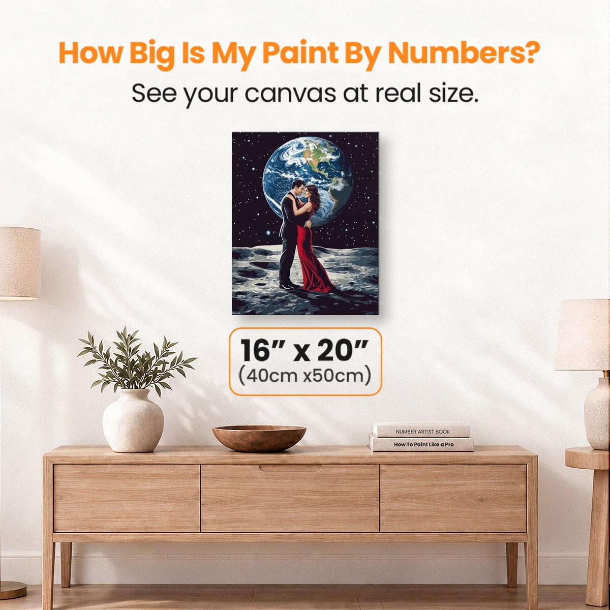 Fly Me to The Moon - Number Artist Paint by Numbers Kits