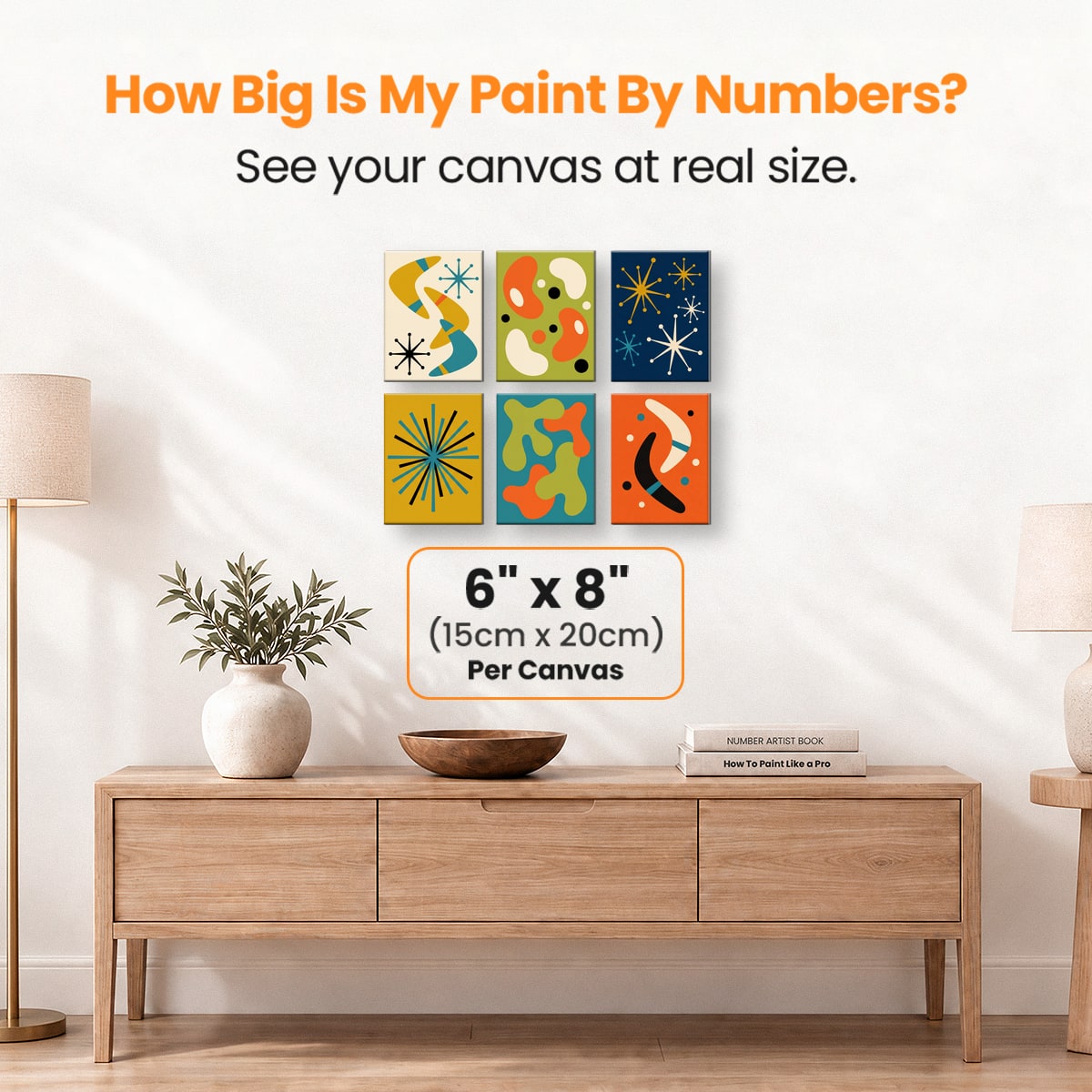 Atomic Age Abstracts - Number Artist Paint by Numbers Kits