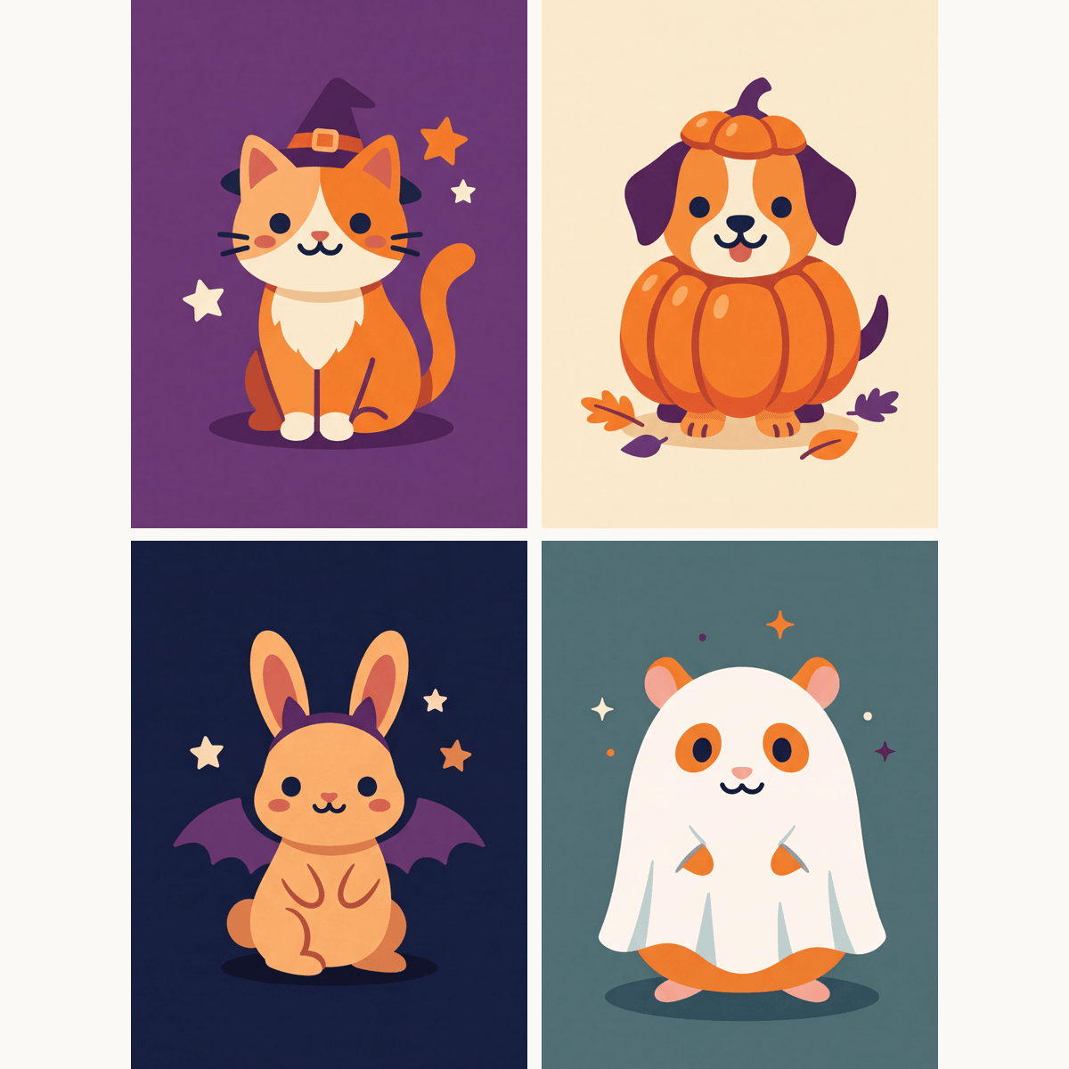 Halloween Pets - Number Artist Paint by Numbers Kits