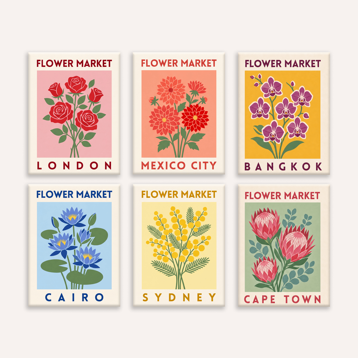 Flower Market Passport - Number Artist Paint by Numbers Kits