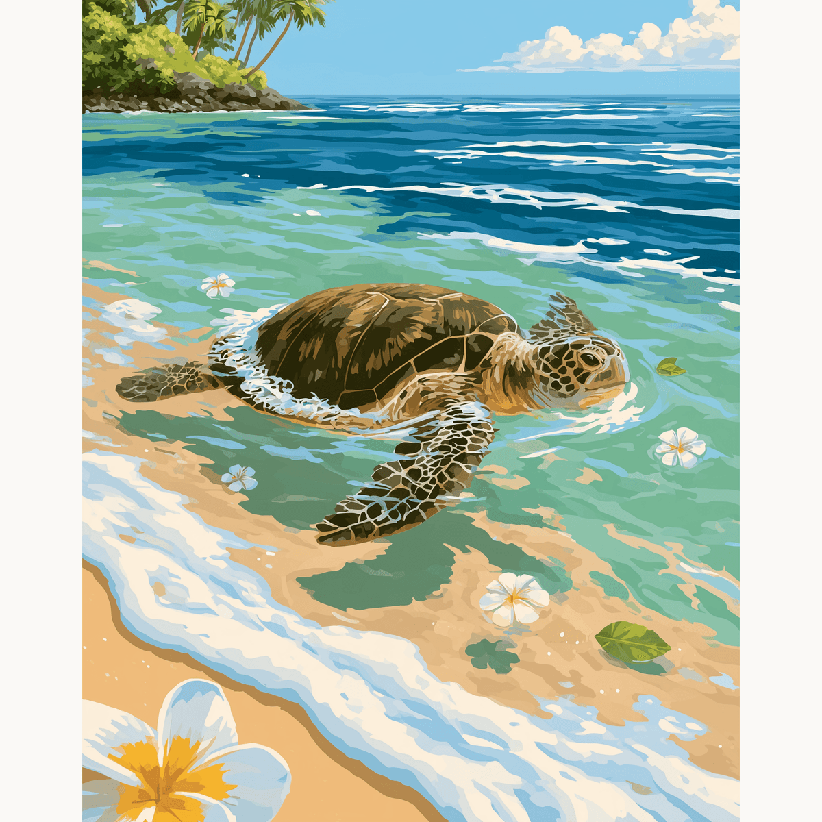 Plumeria Tide - Number Artist Paint by Numbers Kits