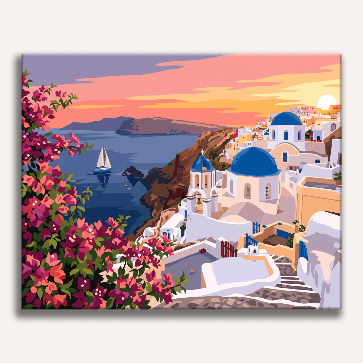 Oia Sunset Dreams - Number Artist Paint by Numbers Kits