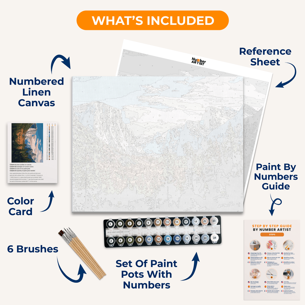 Yosemite National Park - Number Artist Paint by Numbers Kits