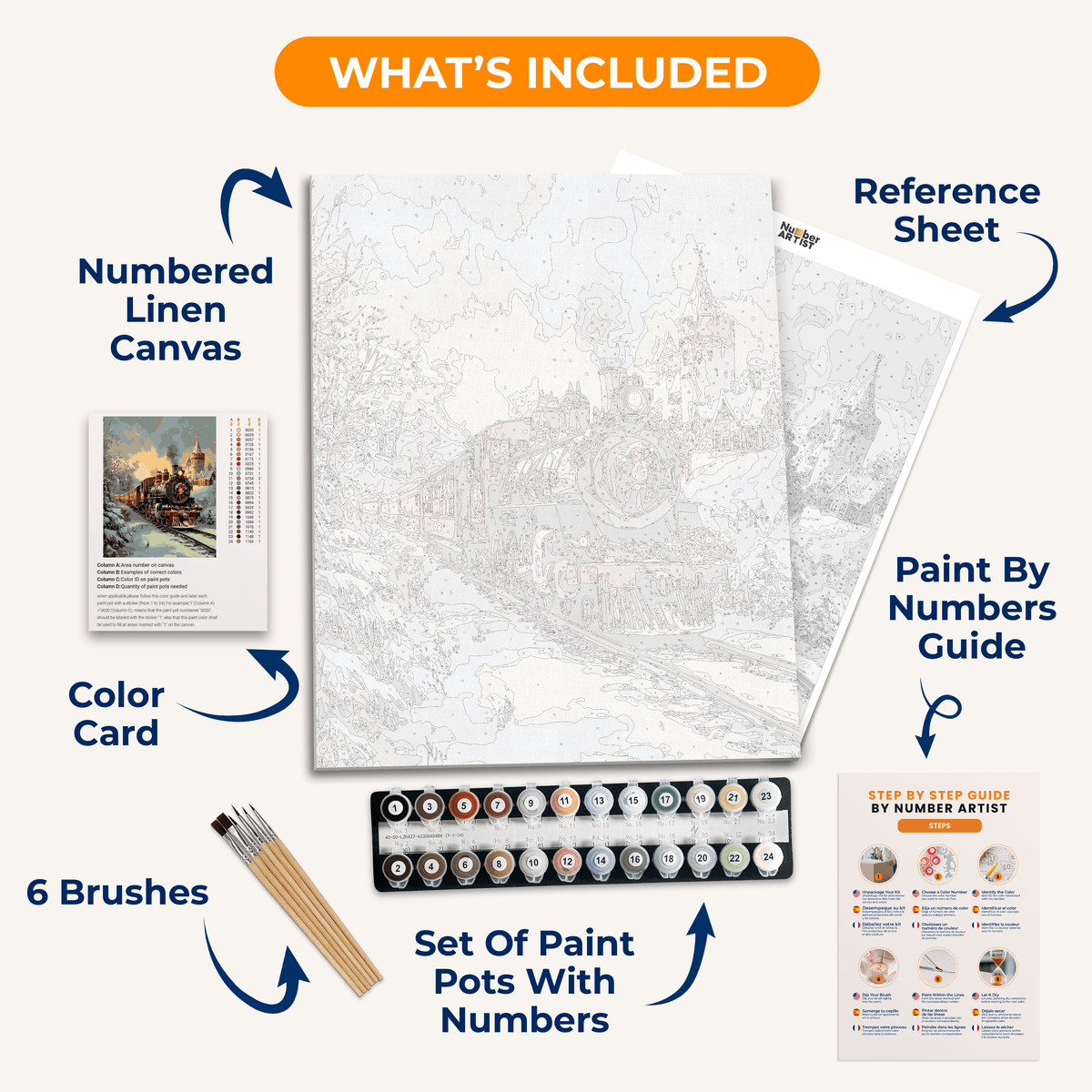 Winter Express - Number Artist Paint by Numbers Kits