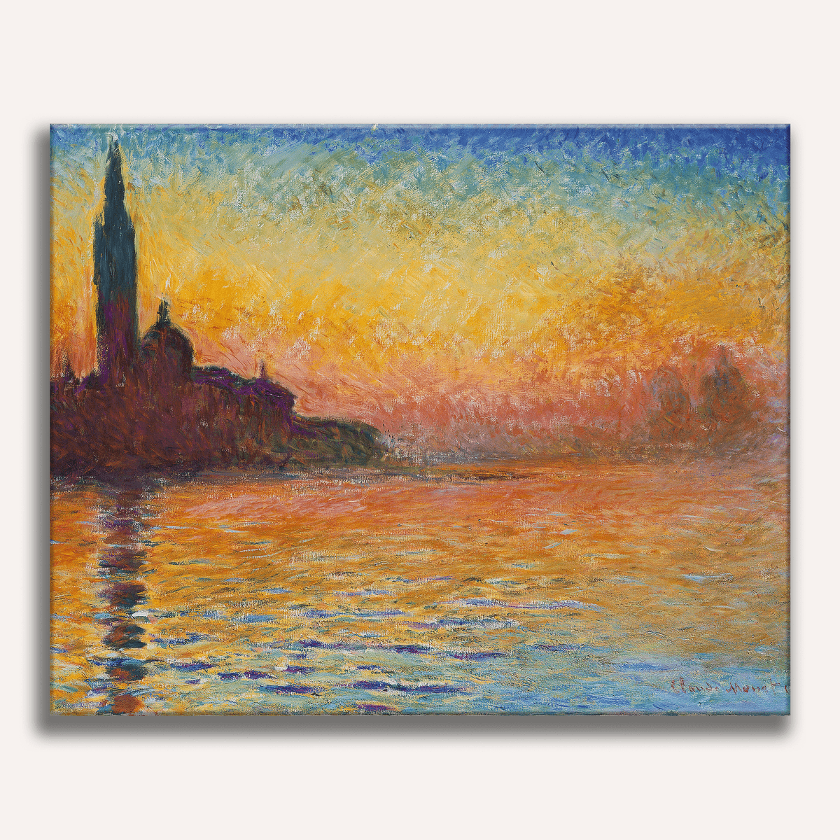 San Giorgio Maggiore at Dusk by Claude Monet - Number Artist Paint by Numbers Kits