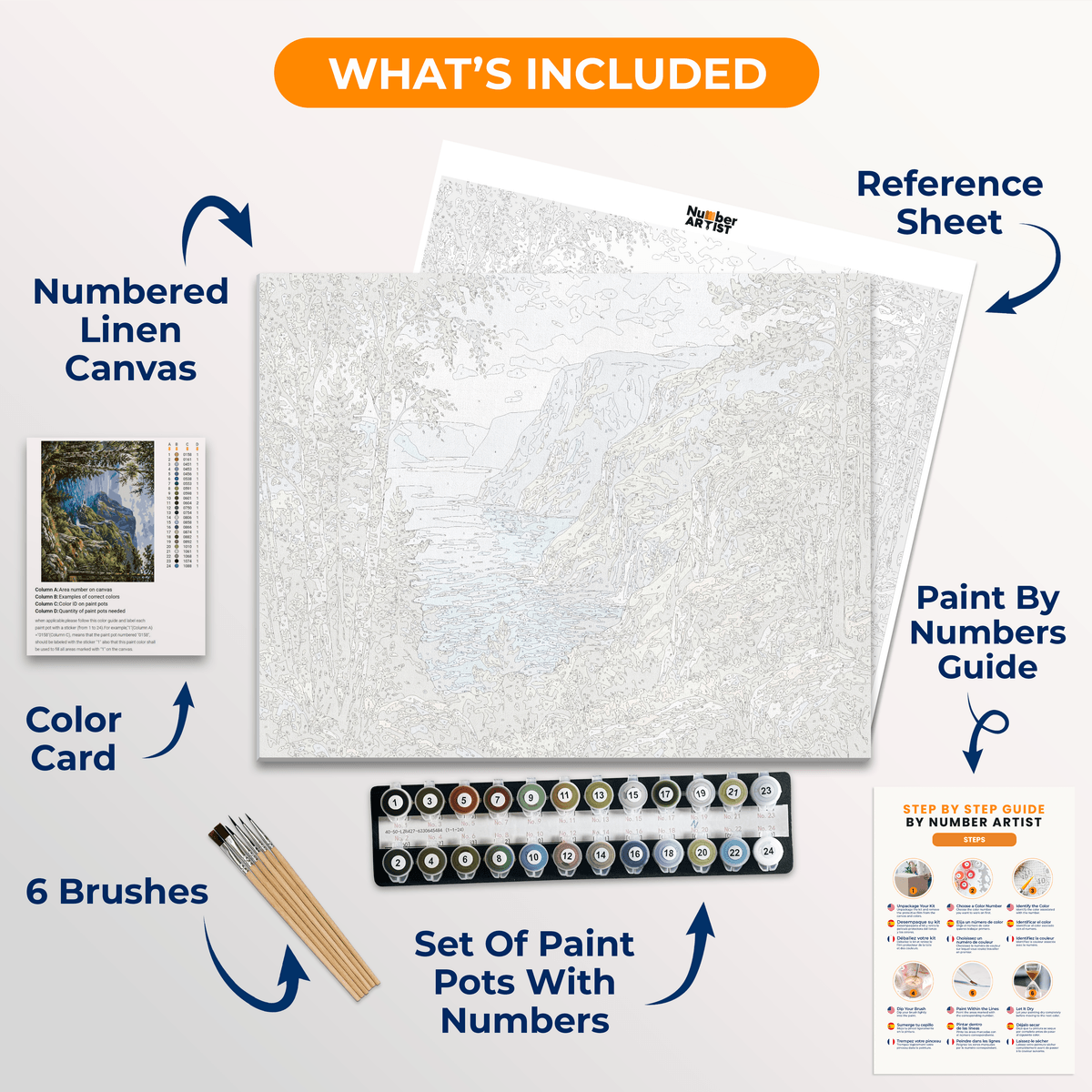 Fjord Stillness - Number Artist Paint by Numbers Kits