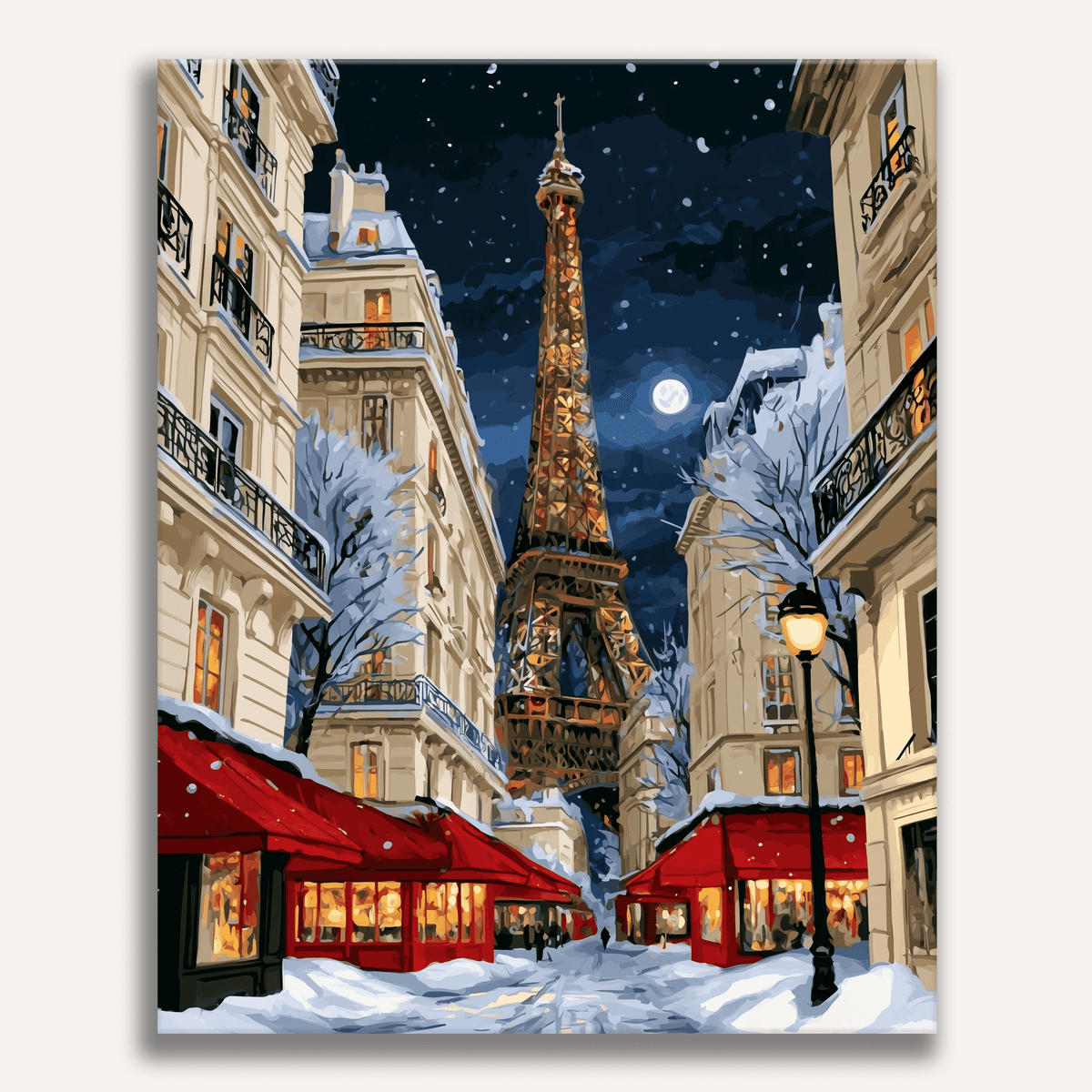 Snowy Paris - Number Artist Paint by Numbers Kits