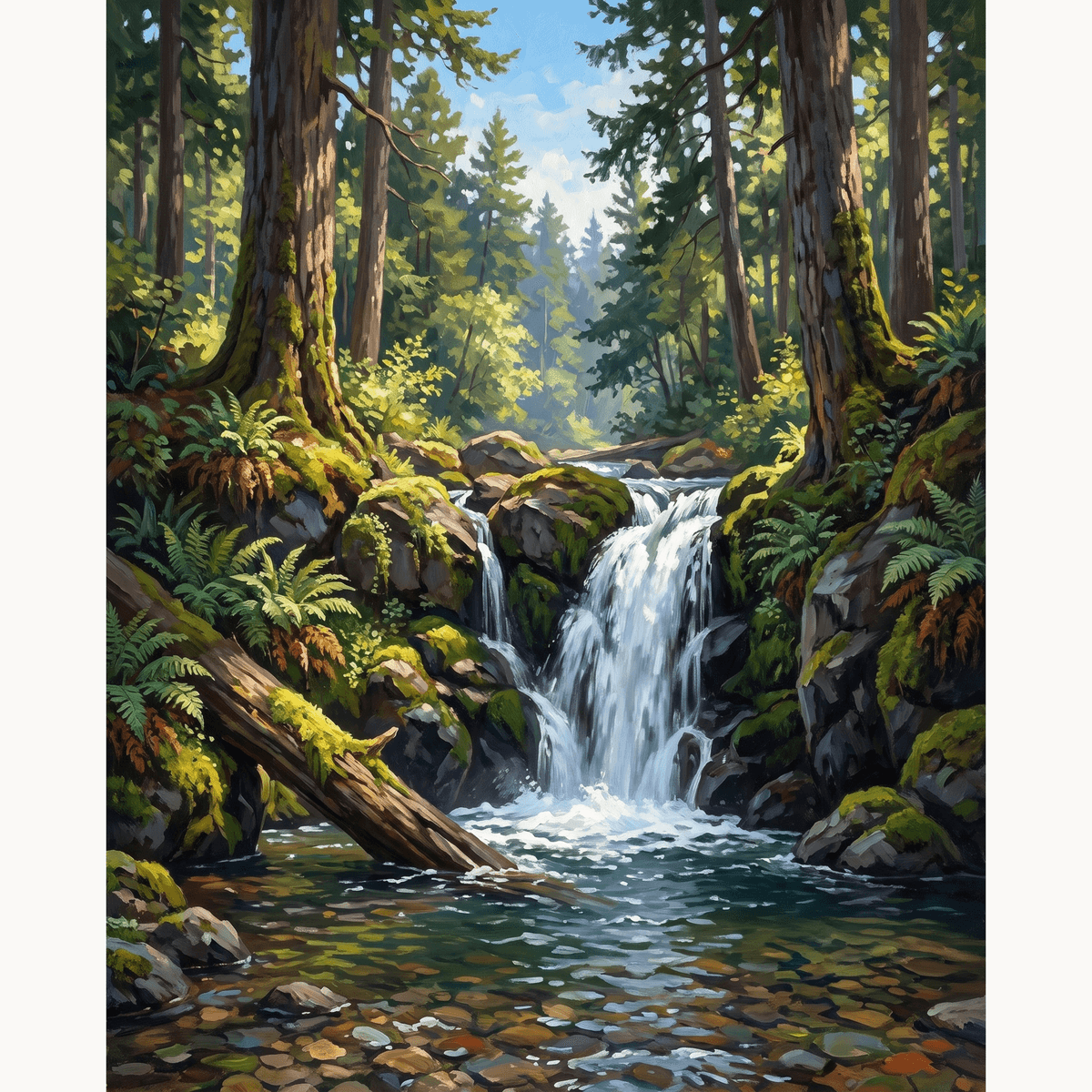 Forest Waterfall - Number Artist Paint by Numbers Kits