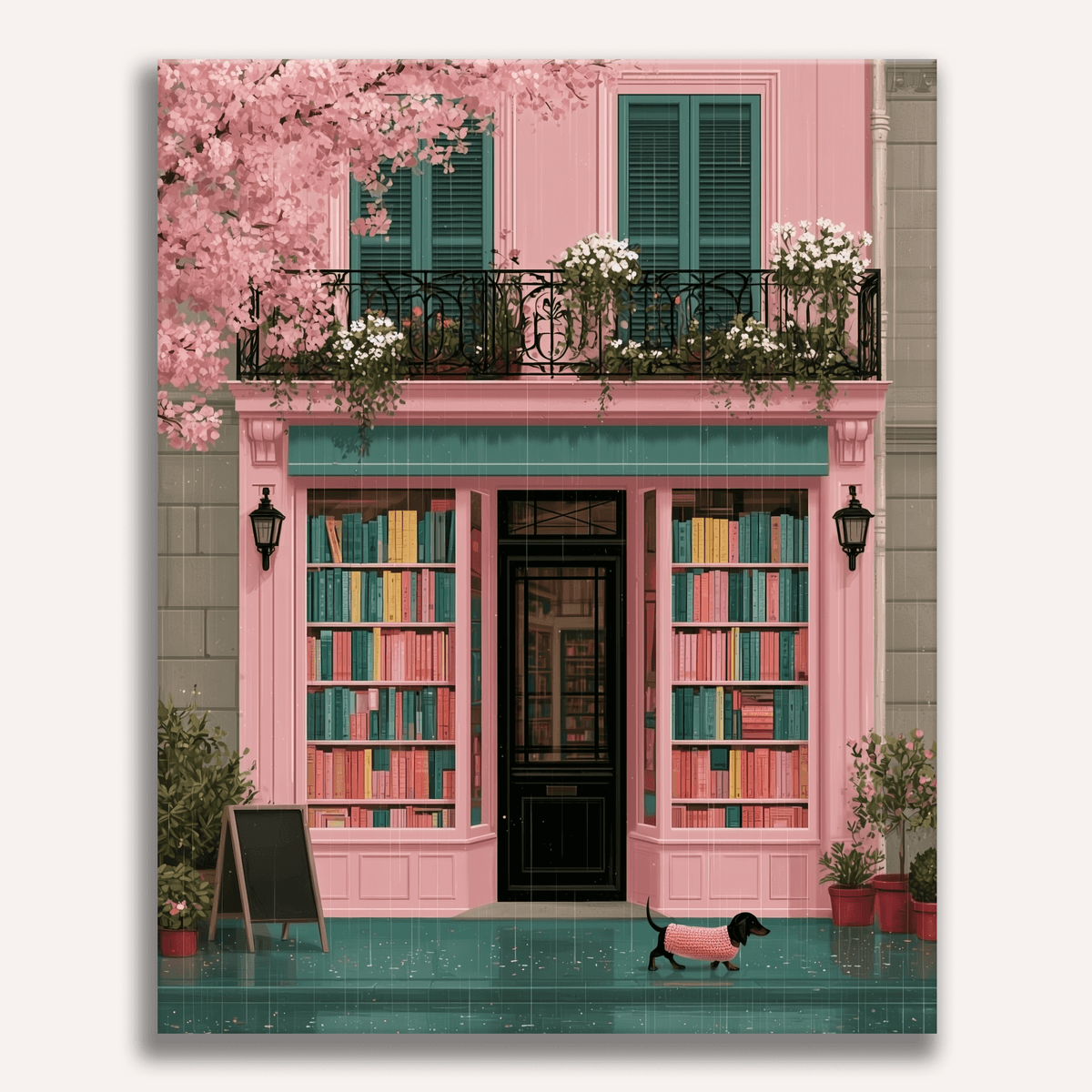 Bookstore Rain - Number Artist Paint by Numbers Kits