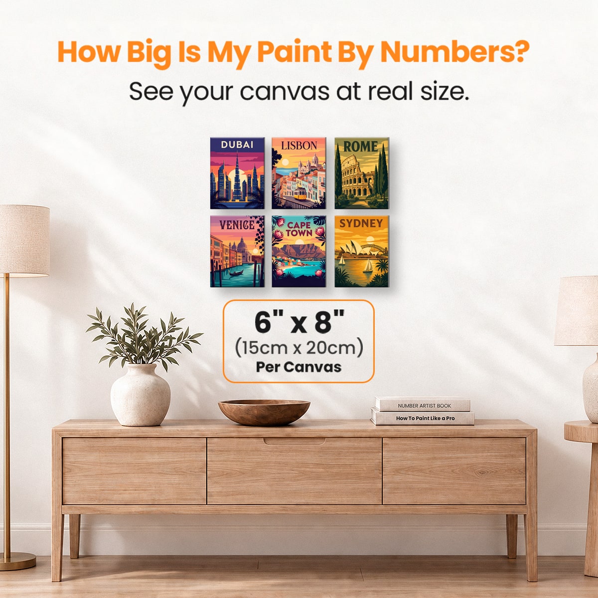Passport Stamps - Number Artist Paint by Numbers Kits