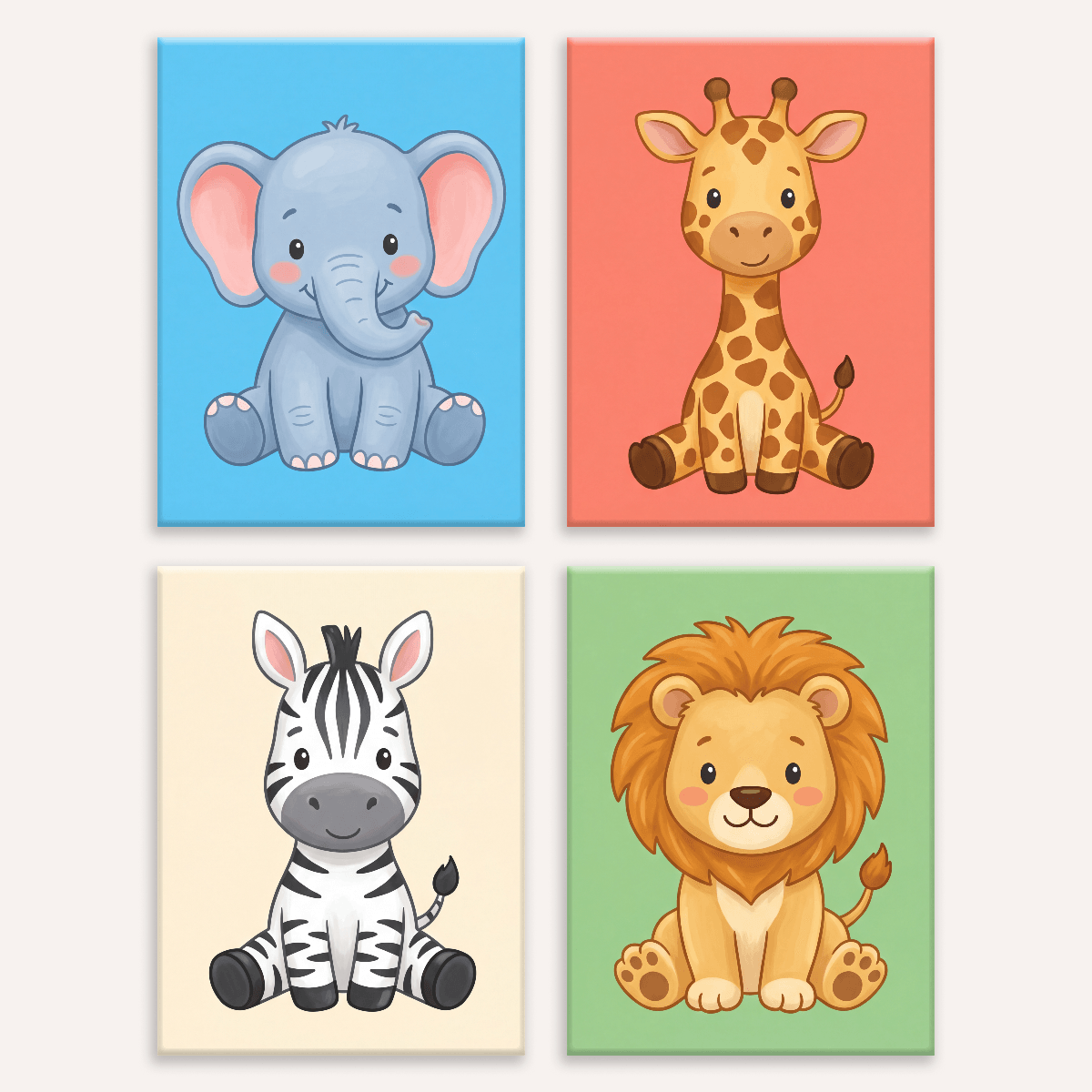 Safari Babies - Number Artist Paint by Numbers Kits