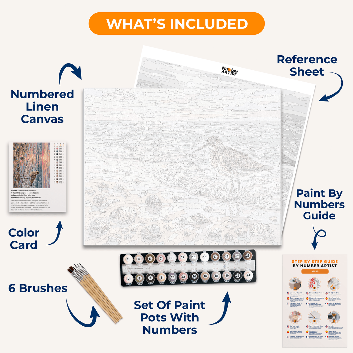 Shoreline Treasures - Number Artist Paint by Numbers Kits
