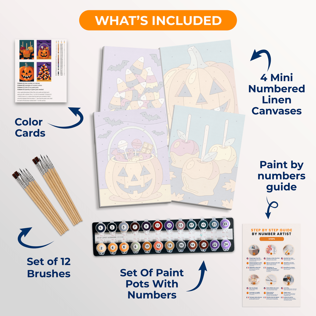 Halloween Loot - Number Artist Paint by Numbers Kits