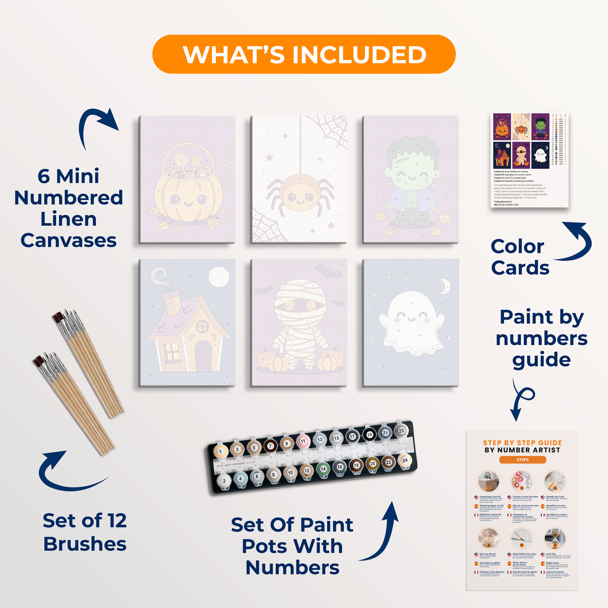 Candy and Cobwebs - Number Artist Paint by Numbers Kits