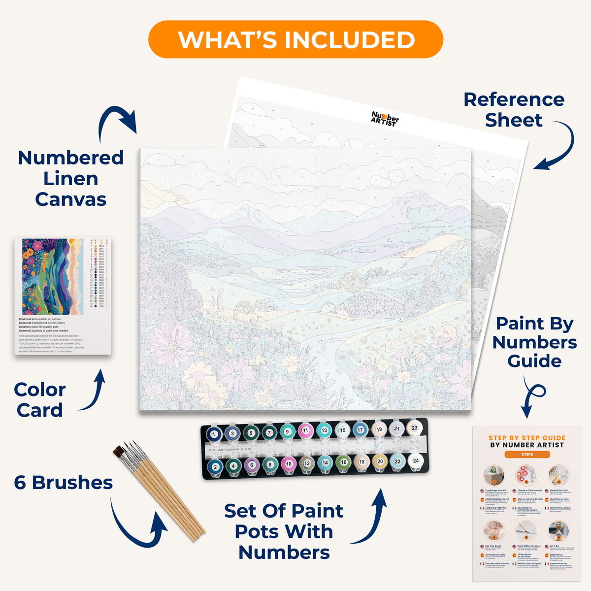 Vibrant Hills - Number Artist Paint by Numbers Kits