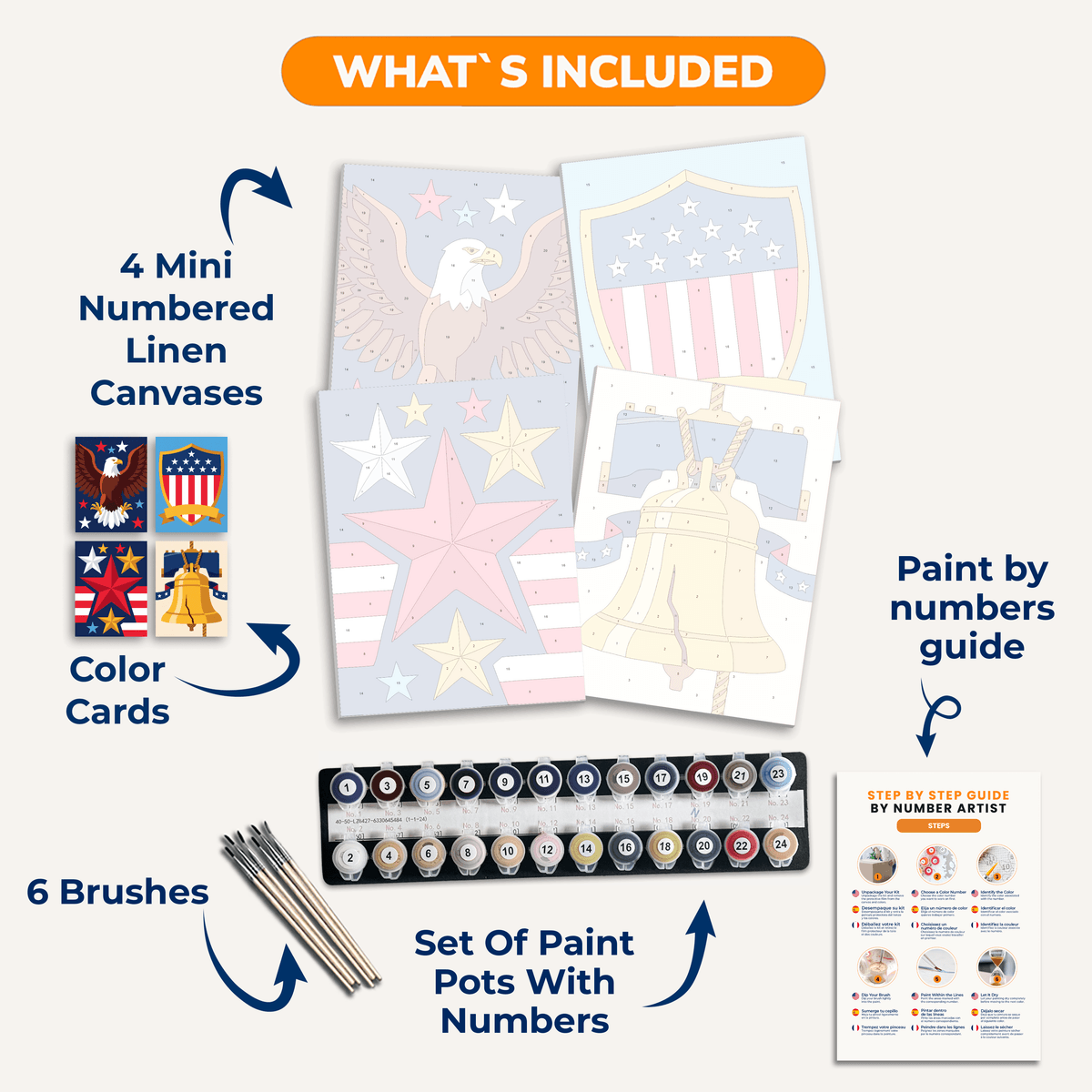 American Heritage - Number Artist Paint by Numbers Kits