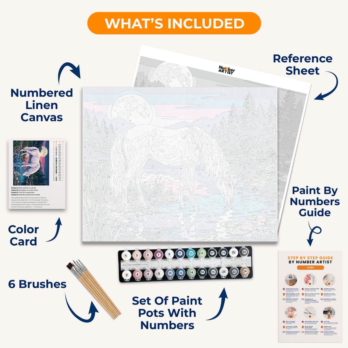 Silver Enchantment - Number Artist Paint by Numbers Kits