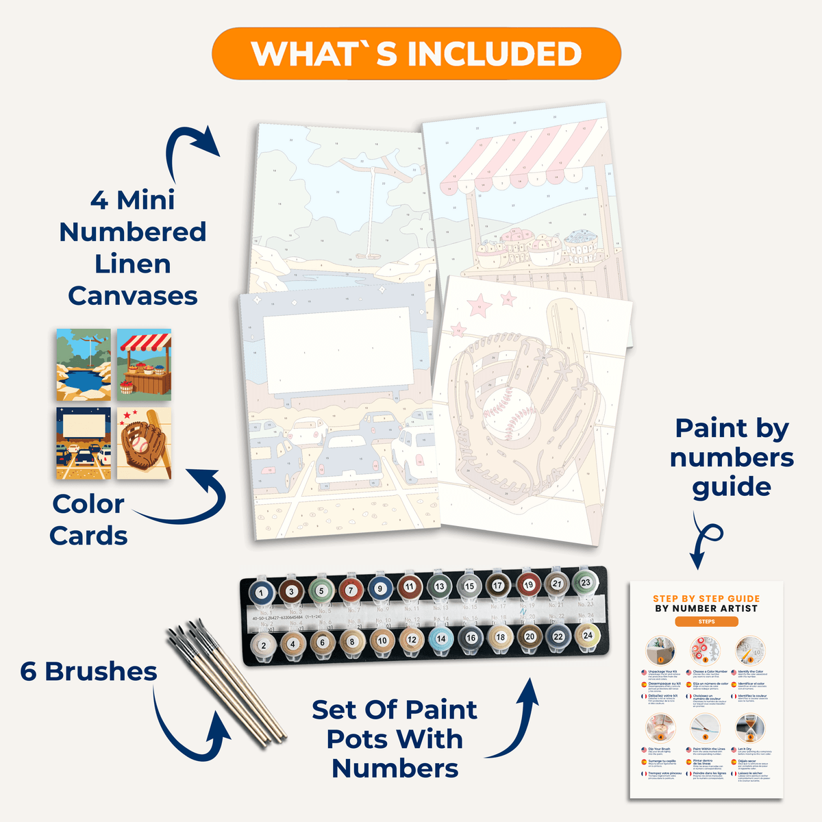 Hometown Pastime - Number Artist Paint by Numbers Kits