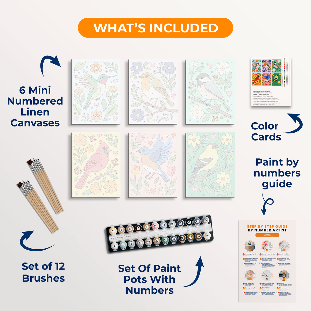 Folk Art Songbirds Vol. 1 - Number Artist Paint by Numbers Kits