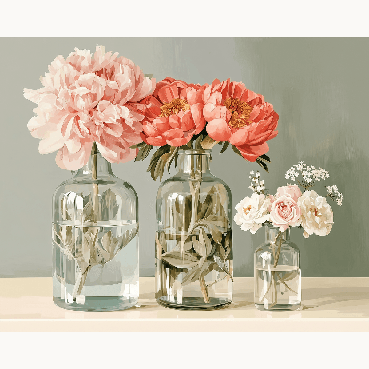 Floral Glass - Number Artist Paint by Numbers Kits