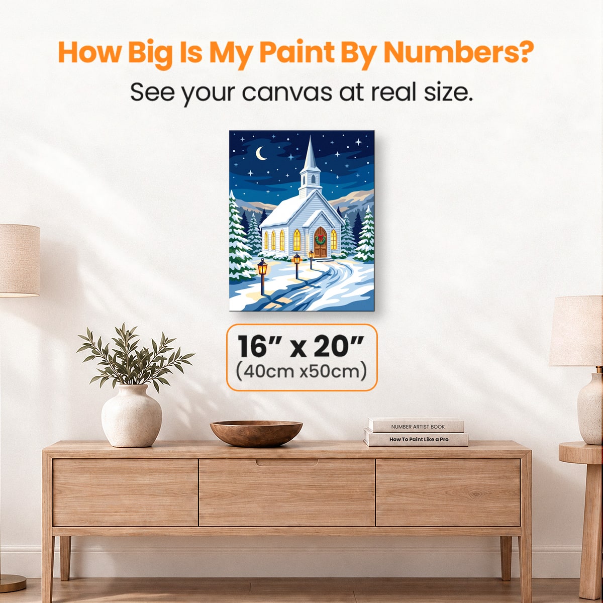 Silent Night Chapel - Number Artist Paint by Numbers Kits