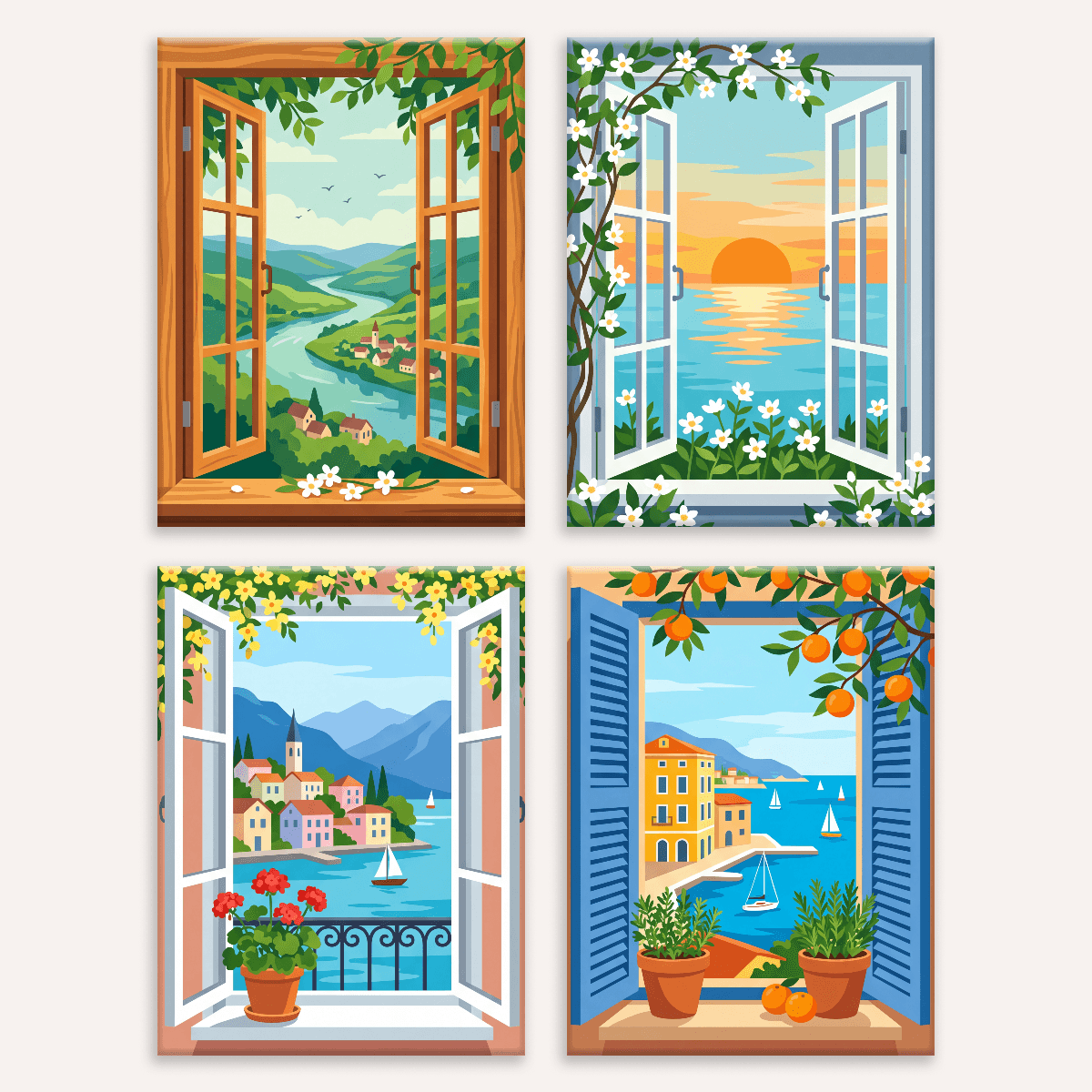 Window Views Vol. 2 - Number Artist Paint by Numbers Kits