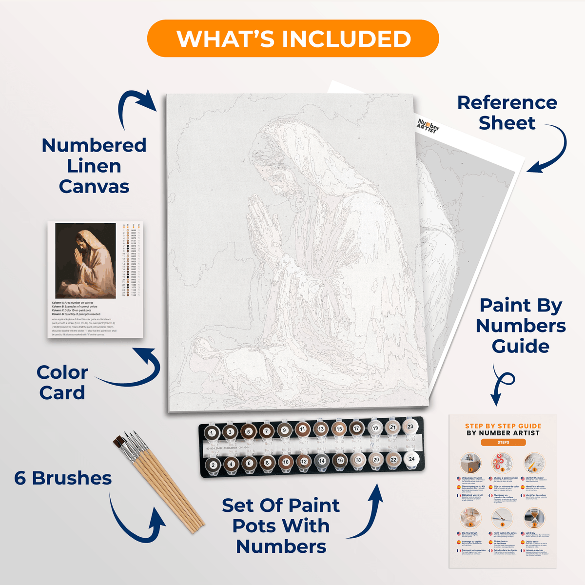 Peaceful Prayers - Number Artist Paint by Numbers Kits