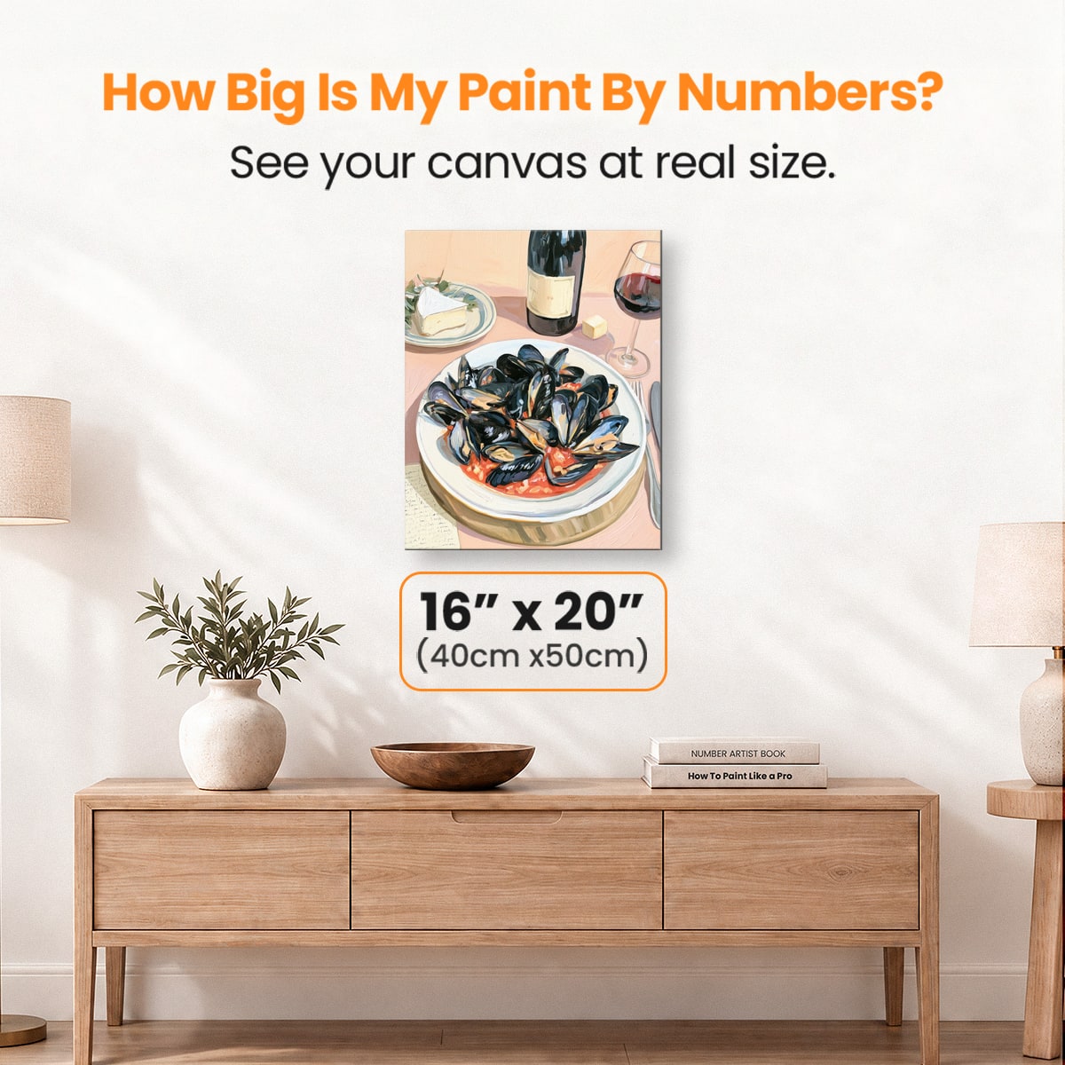 Mussels & Wine - Number Artist Paint by Numbers Kits