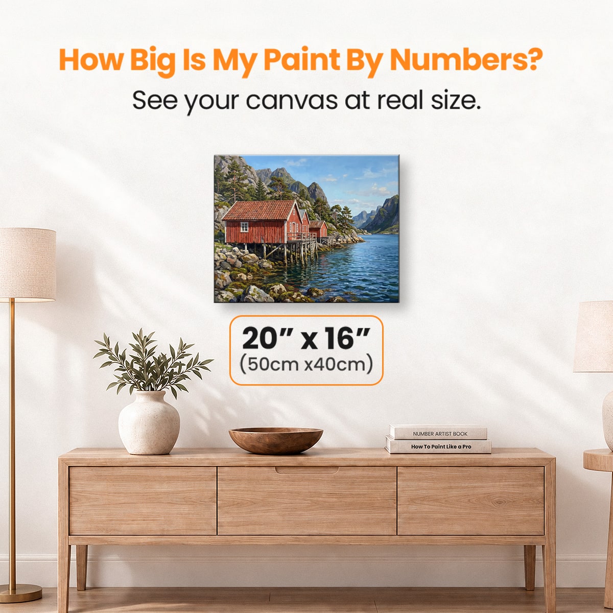 Red Hut Harbor - Number Artist Paint by Numbers Kits