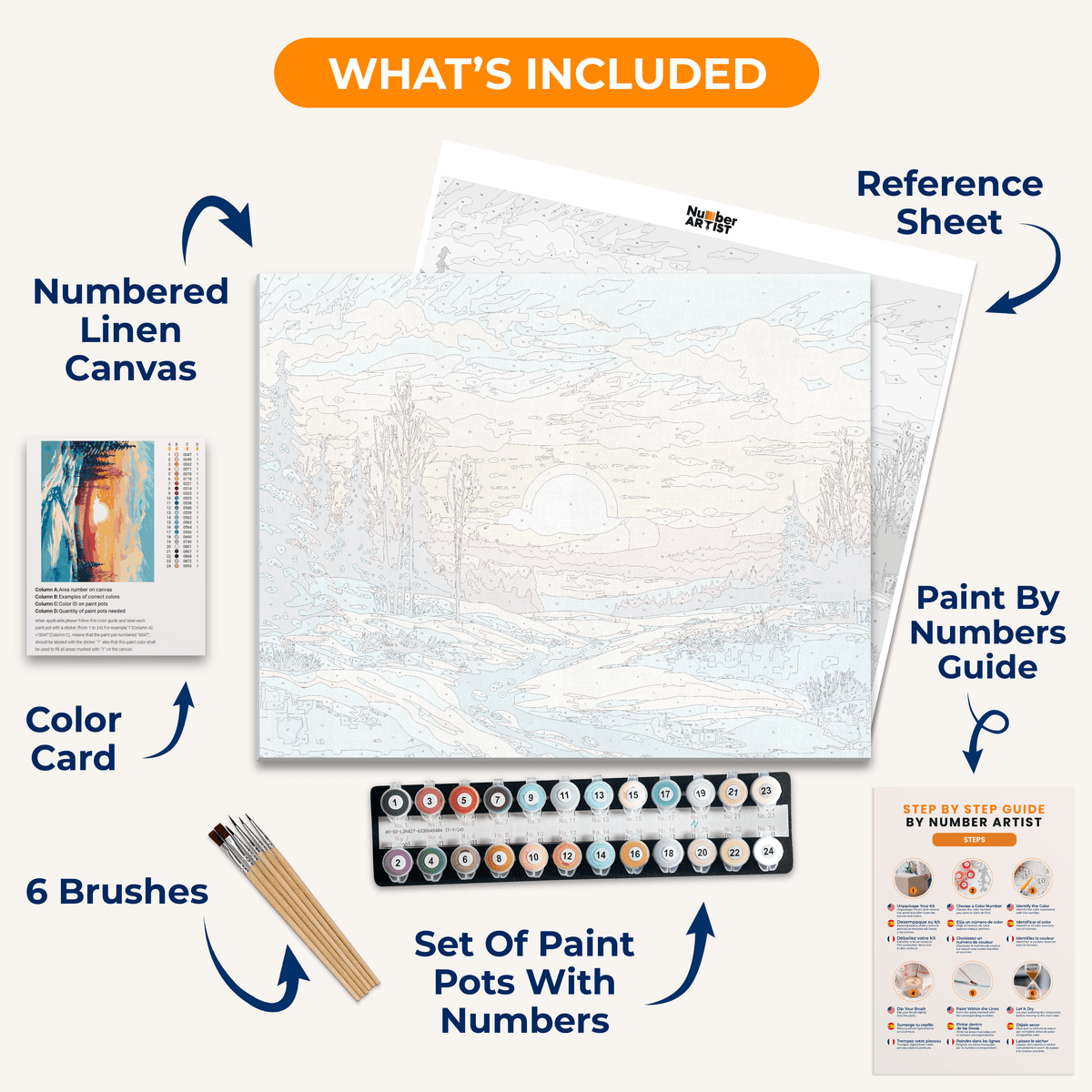 Crimson Dusk Canoes - Number Artist Paint By Numbers Kits