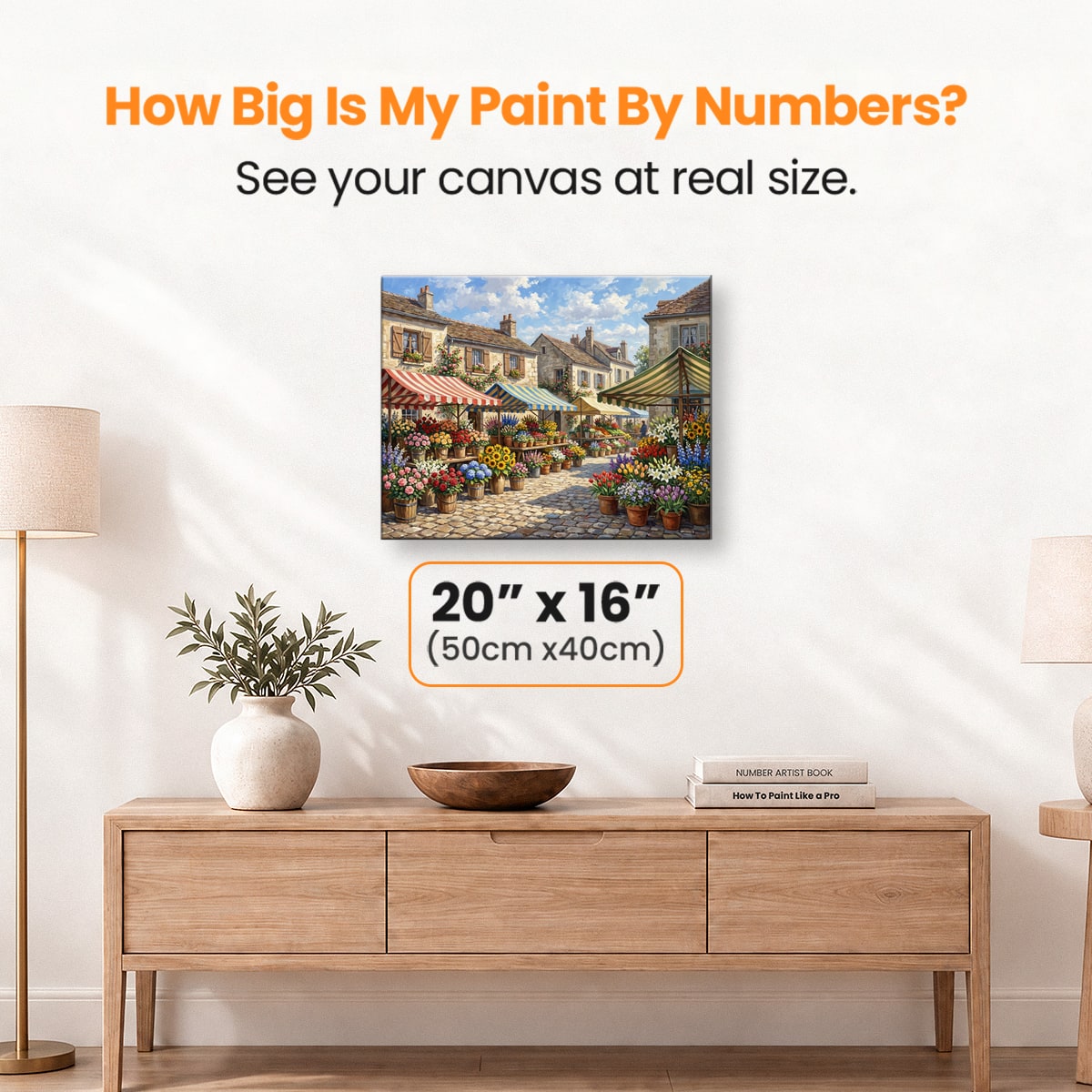 Market Blossoms - Number Artist Paint by Numbers Kits
