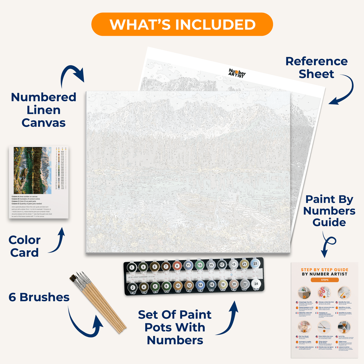 Dolomites Lake - Number Artist Paint by Numbers Kits