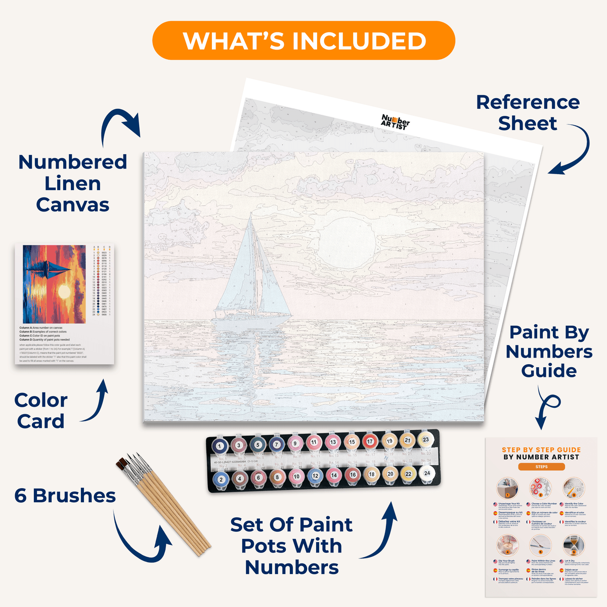 Evening Sail - Number Artist Paint by Numbers Kits