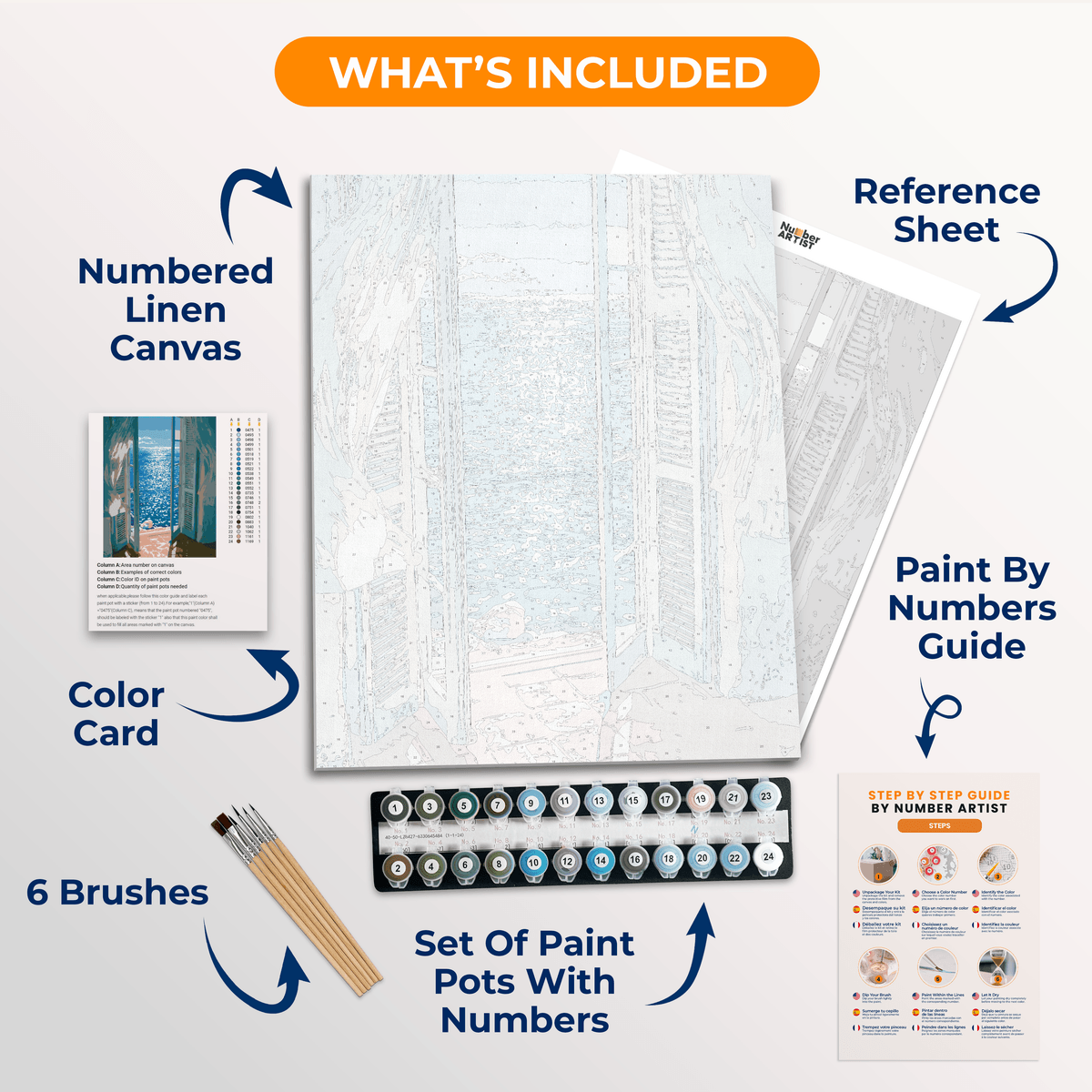 Azure Sea - Number Artist Paint by Numbers Kits