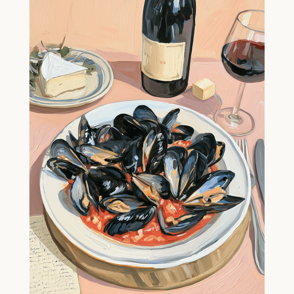 Mussels & Wine - Number Artist Paint by Numbers Kits